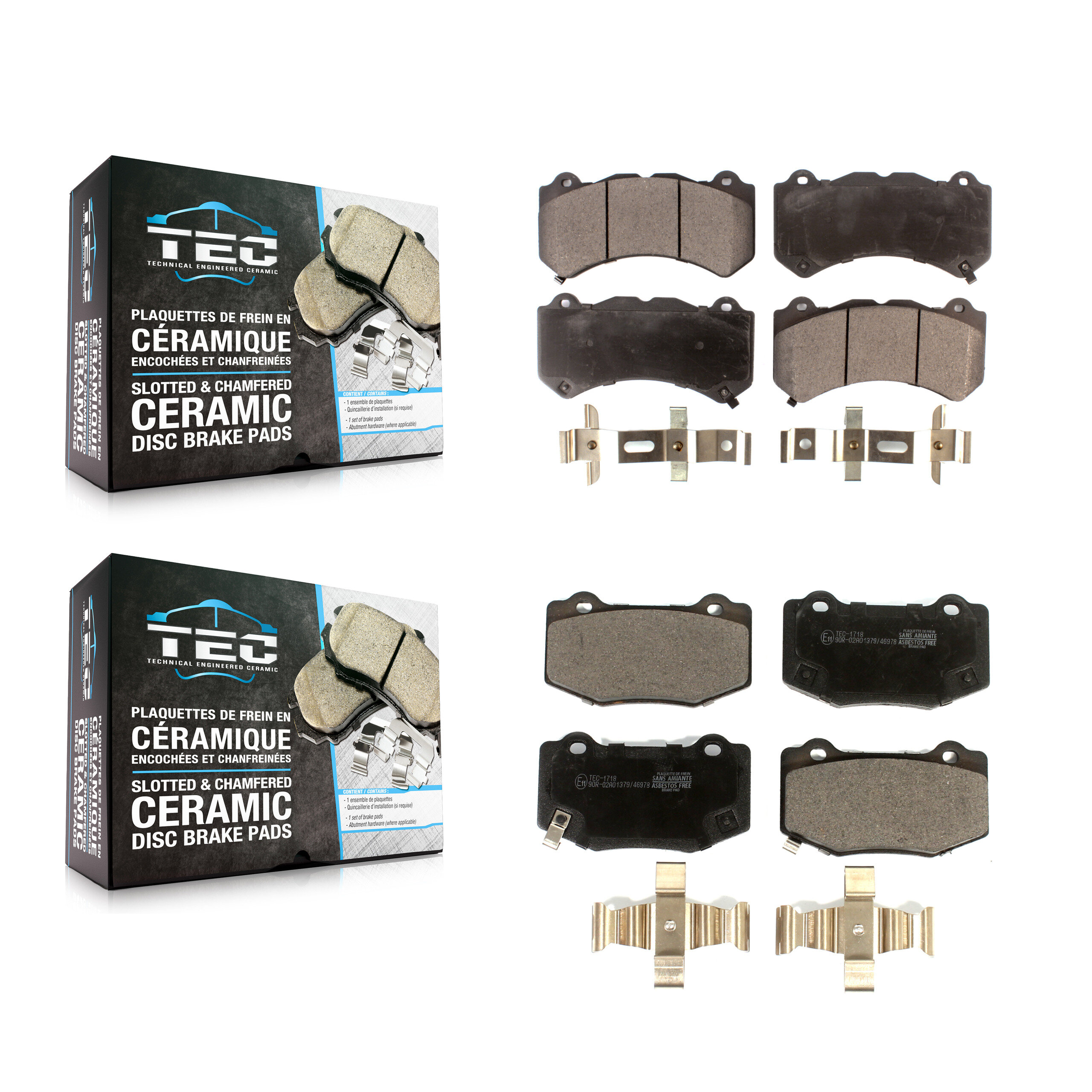 TEC - KTC-100576 - Front and Rear Disc Brake Pad Kits