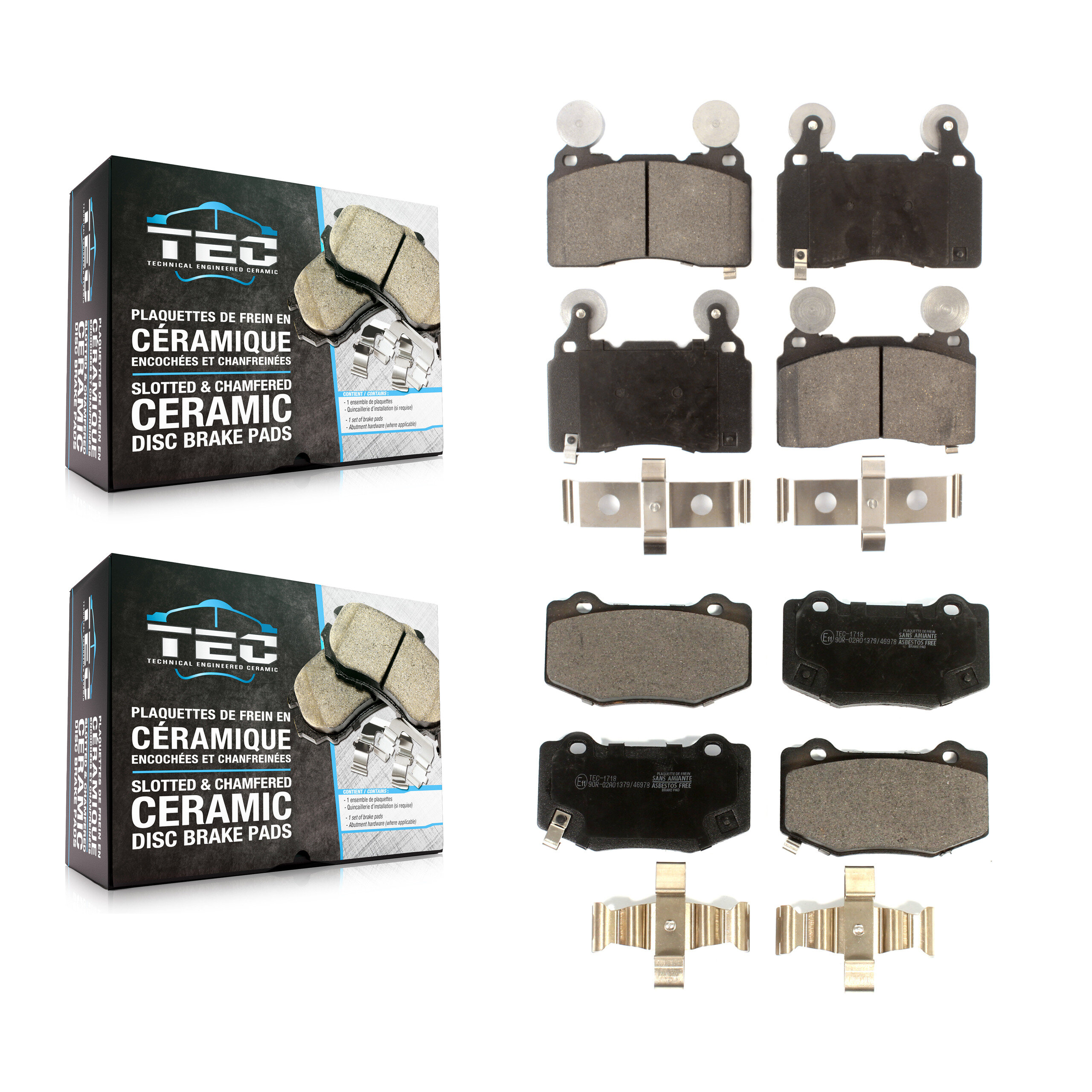 TEC - KTC-100580 - Front and Rear Disc Brake Pad Kits