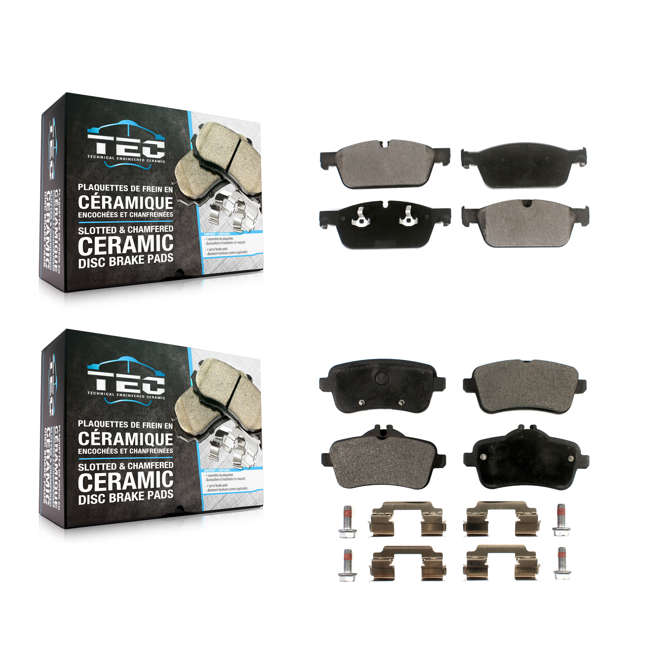 TEC - KTC-100581 - Front and Rear Disc Brake Pad Kits