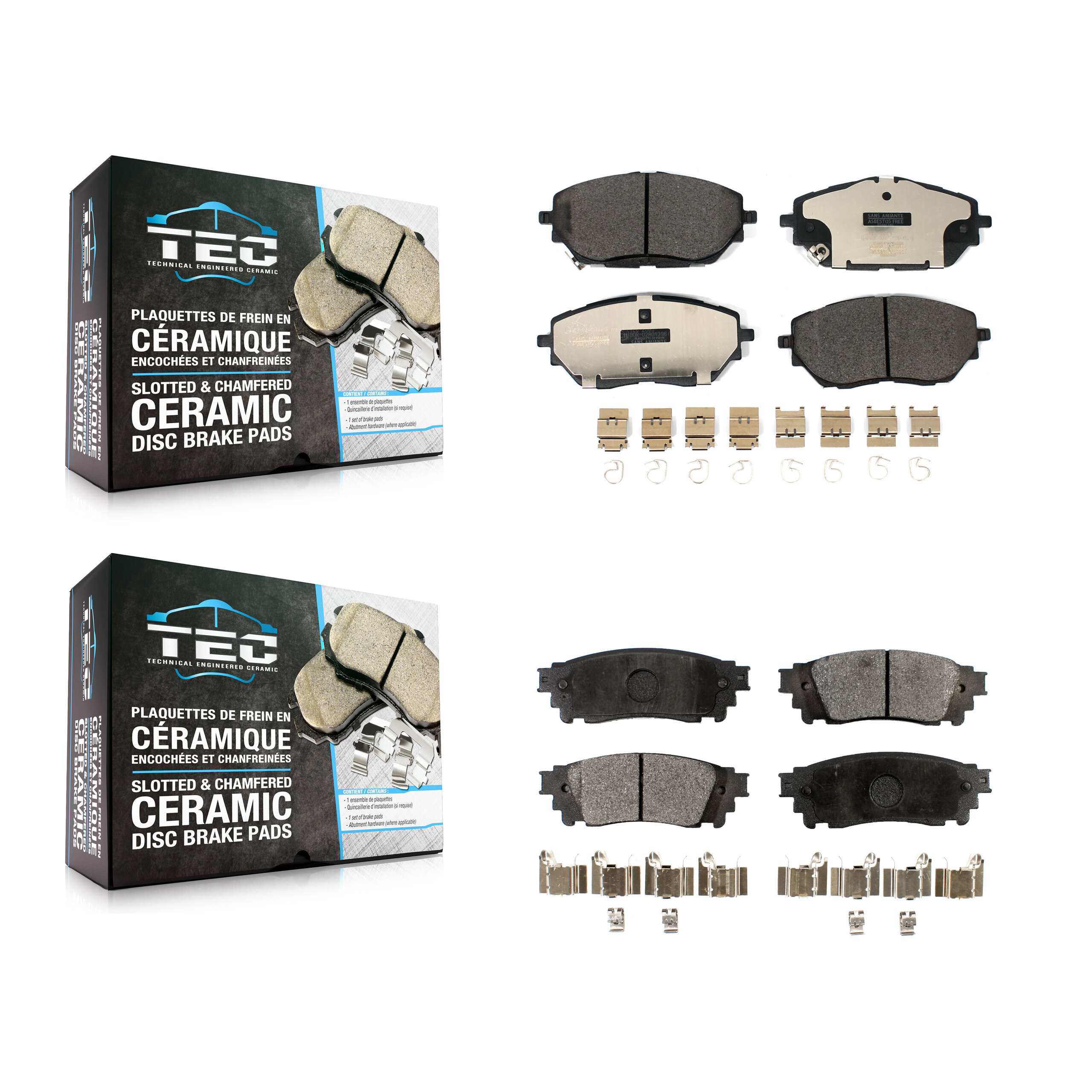 TEC - KTC-100597 - Front and Rear Disc Brake Pad Kits