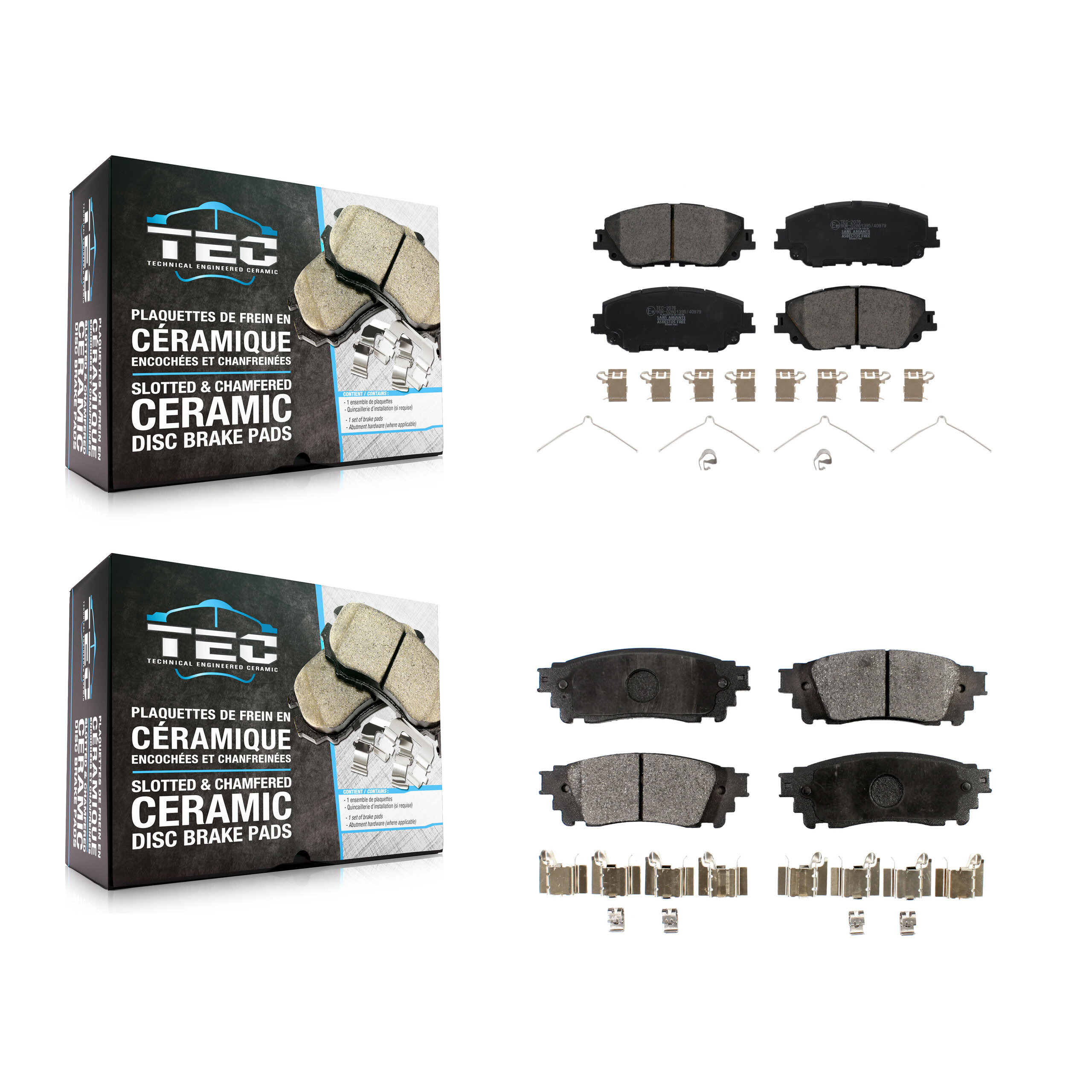 TEC - KTC-100600 - Front and Rear Disc Brake Pad Kits