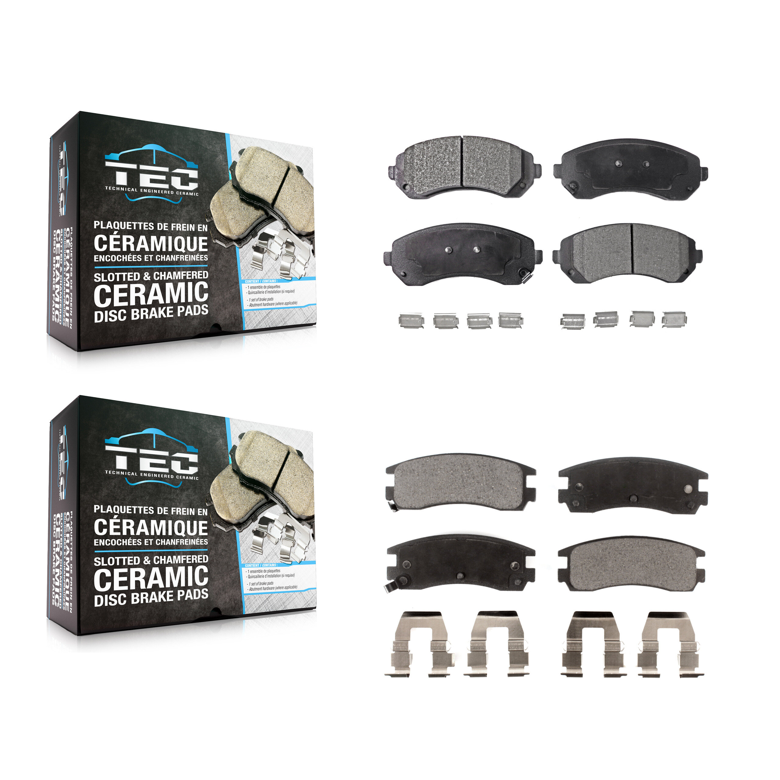 TEC - KTC-100606 - Front and Rear Disc Brake Pad Kits