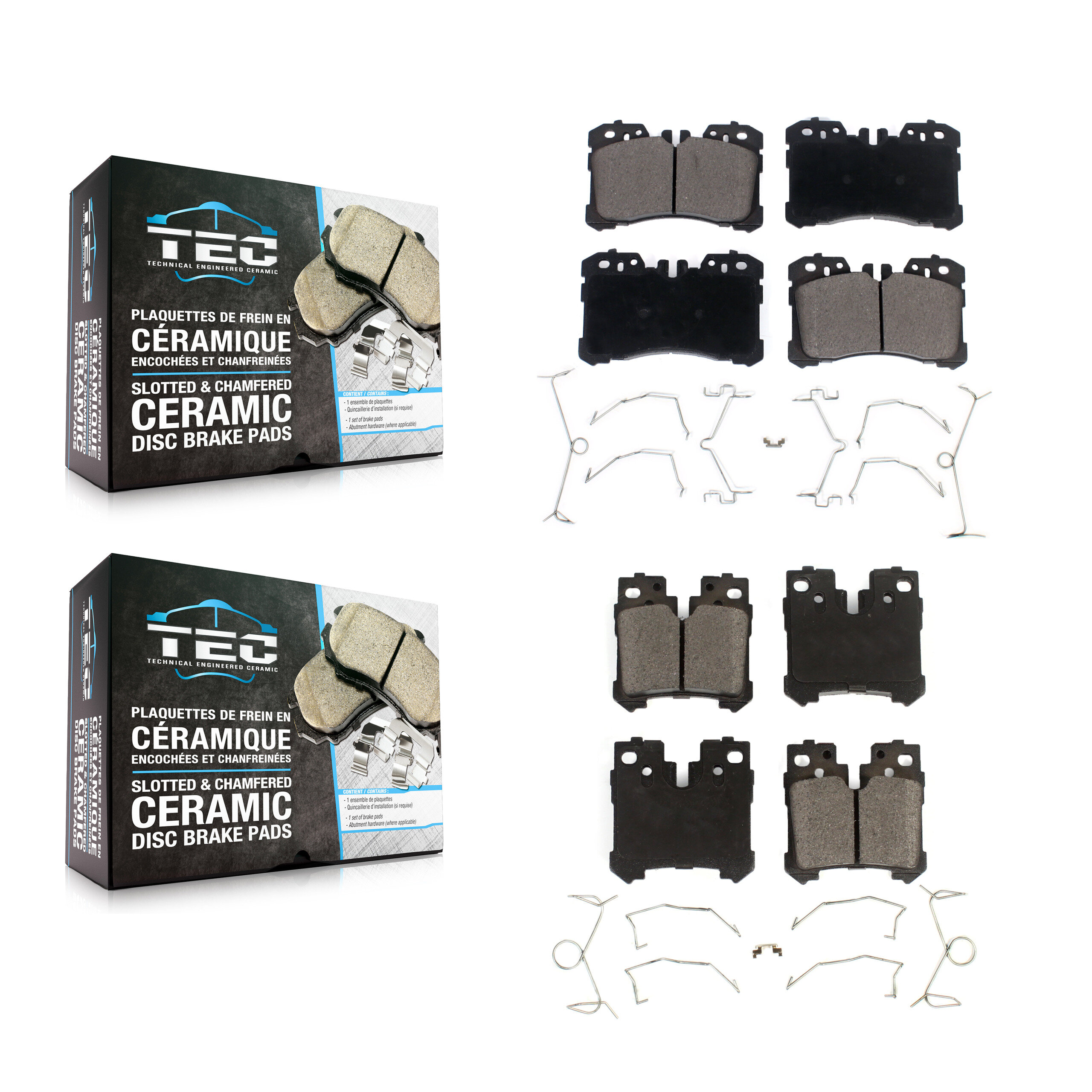 TEC - KTC-100609 - Front and Rear Disc Brake Pad Kits