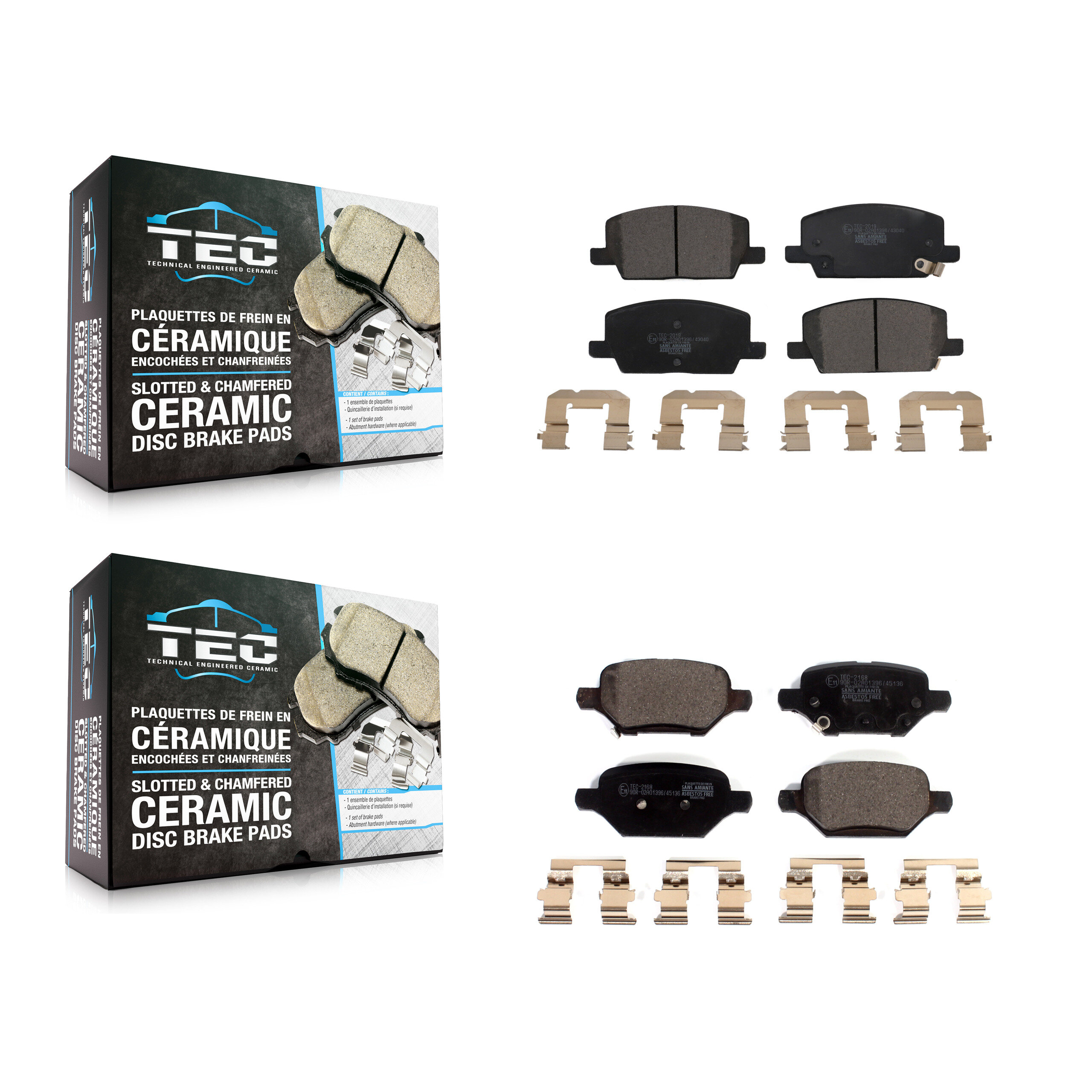 TEC - KTC-100611 - Front and Rear Disc Brake Pad Kits