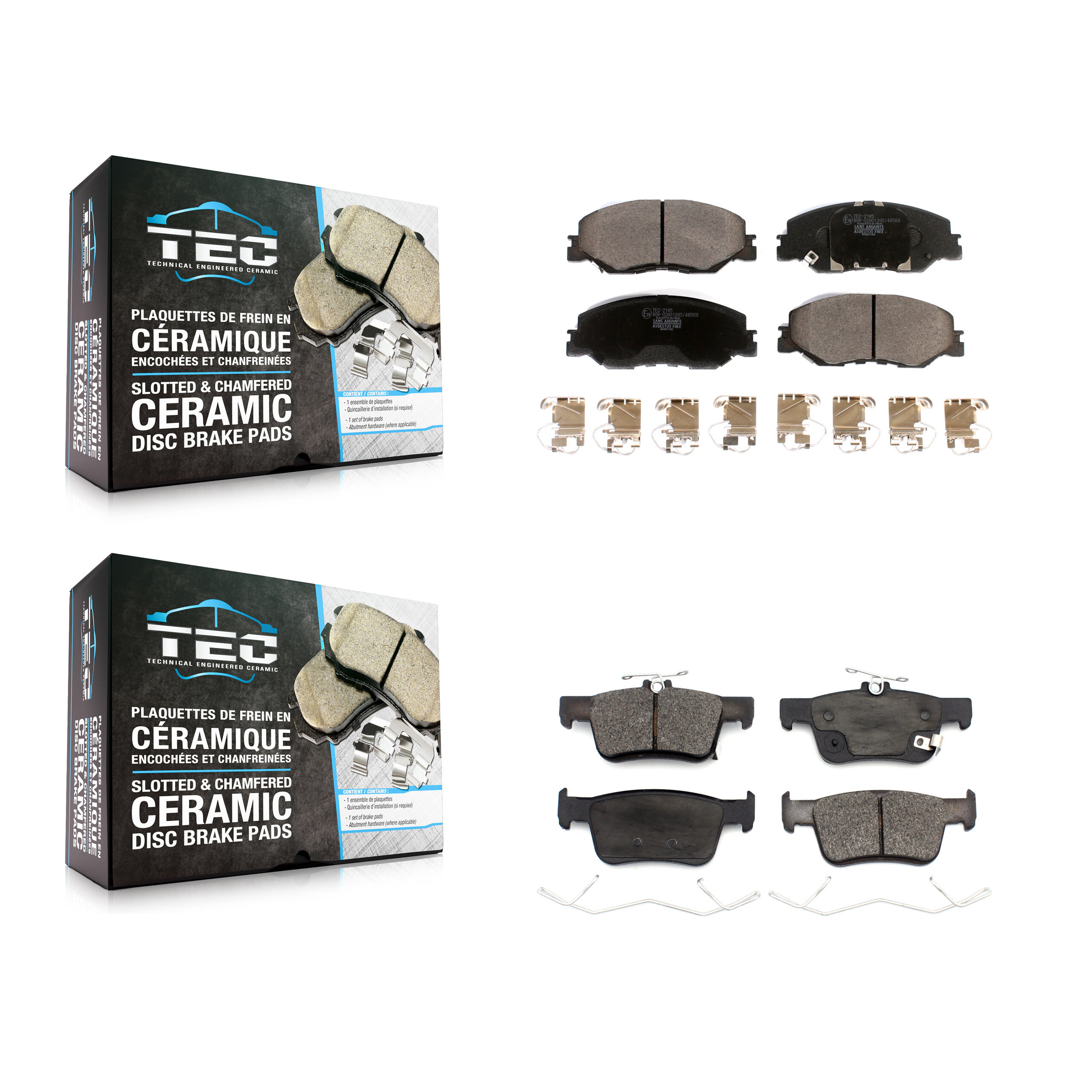 TEC - KTC-100612 - Front and Rear Disc Brake Pad Kits