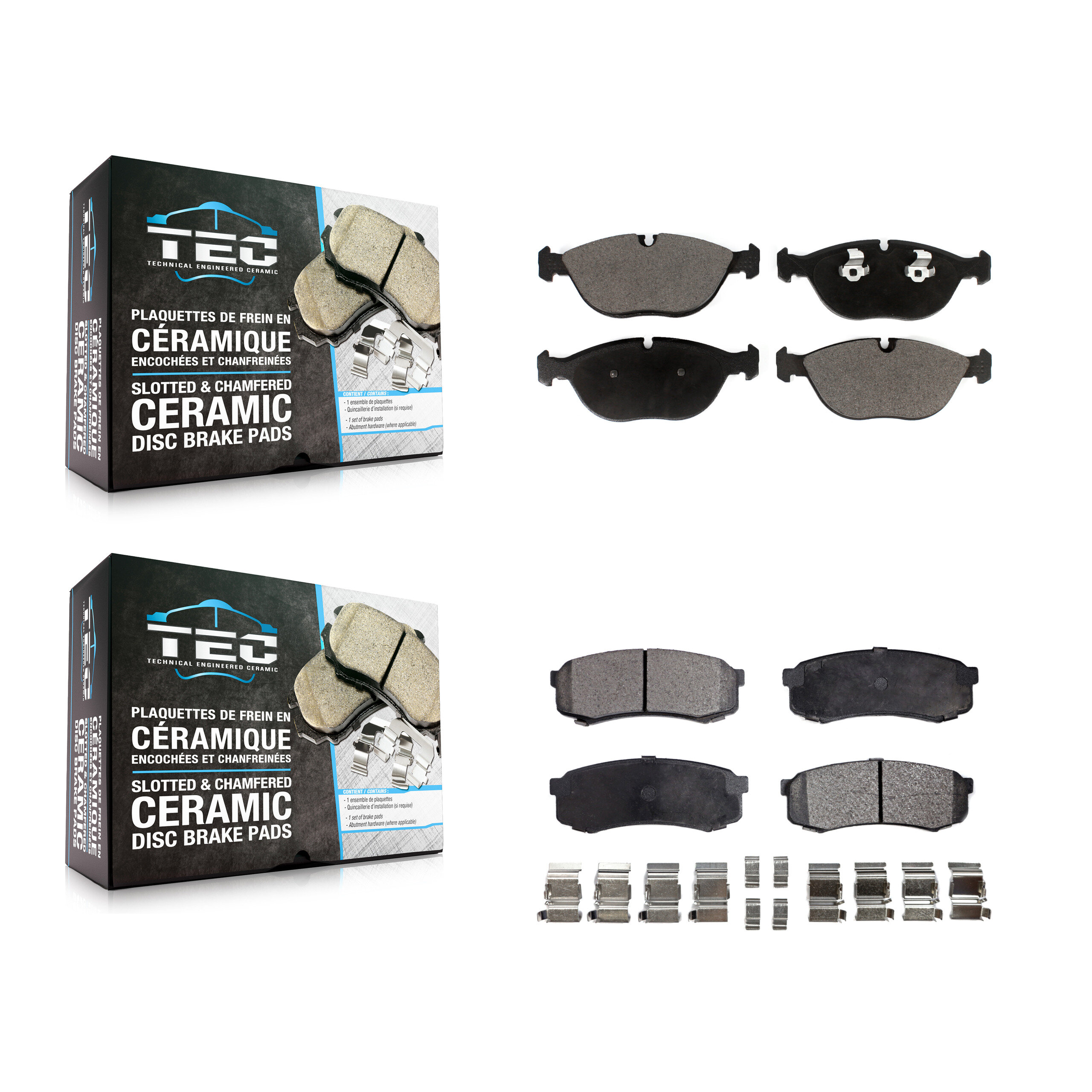 TEC - KTC-100614 - Front and Rear Disc Brake Pad Kits