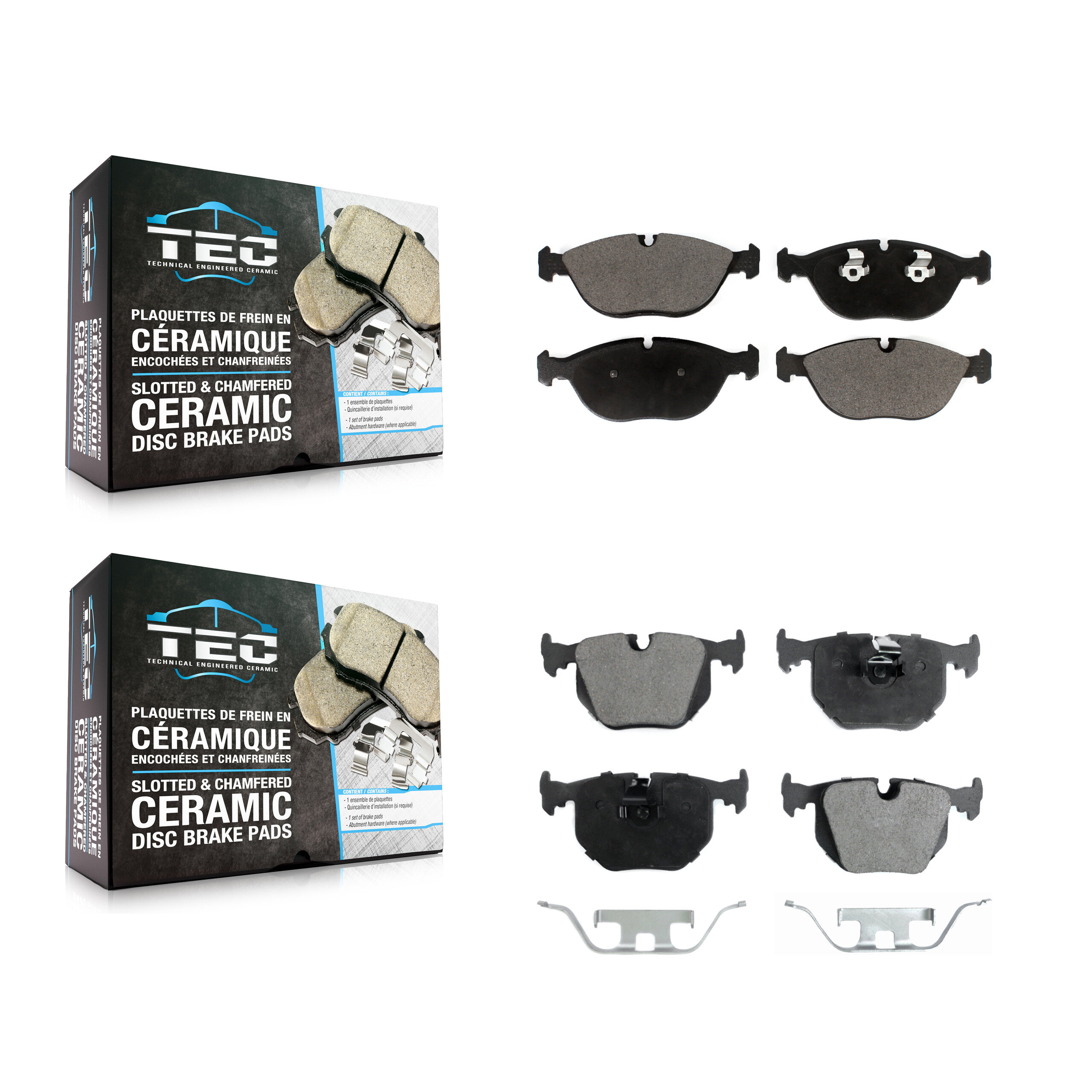 TEC - KTC-100615 - Front and Rear Disc Brake Pad Kits
