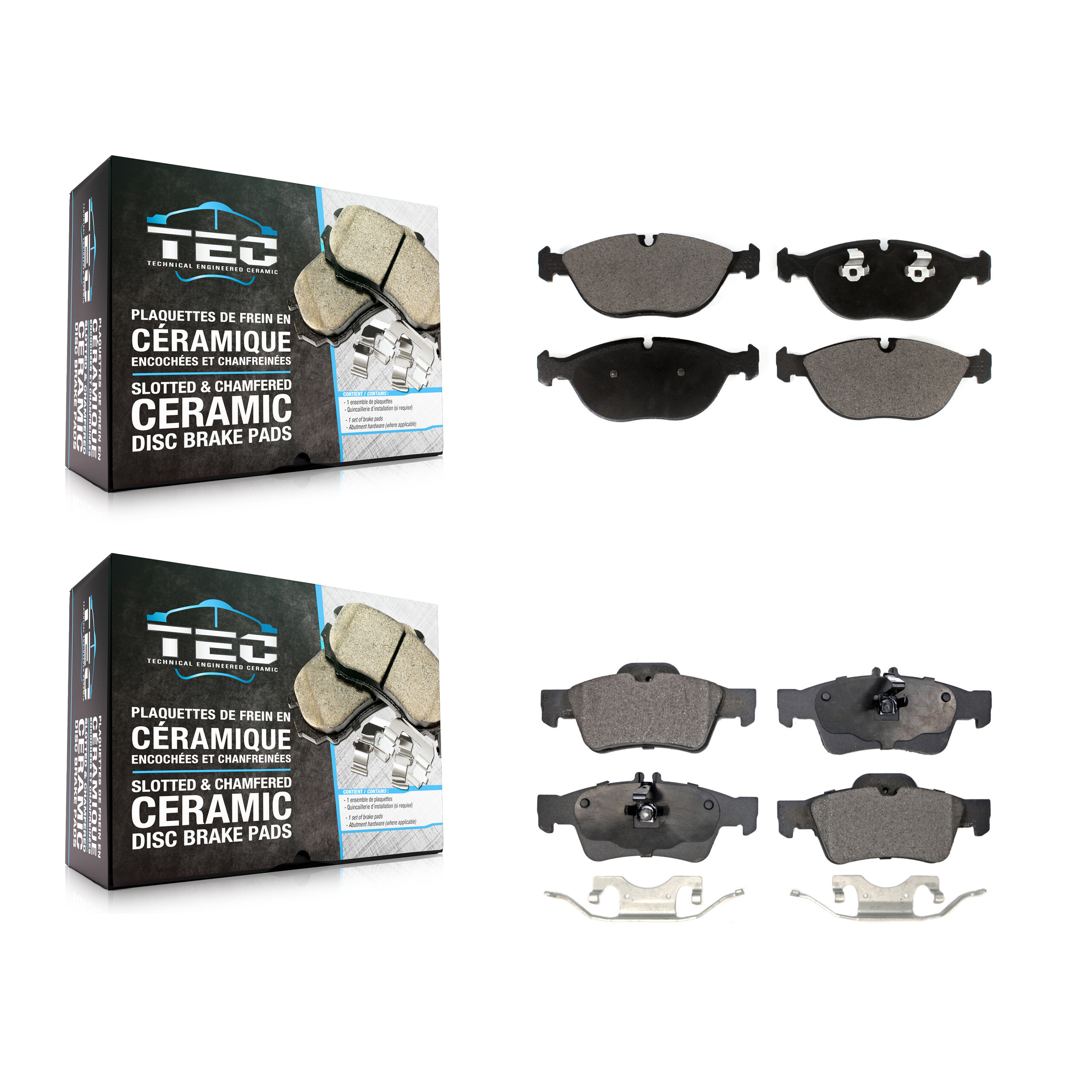 TEC - KTC-100616 - Front and Rear Disc Brake Pad Kits