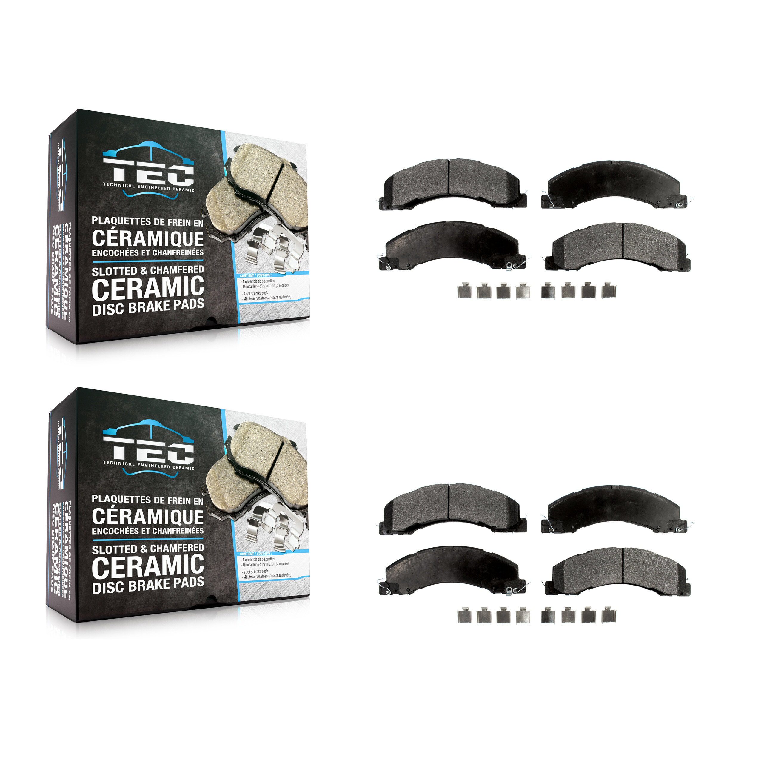 TEC - KTC-100619 - Front and Rear Disc Brake Pad Kits