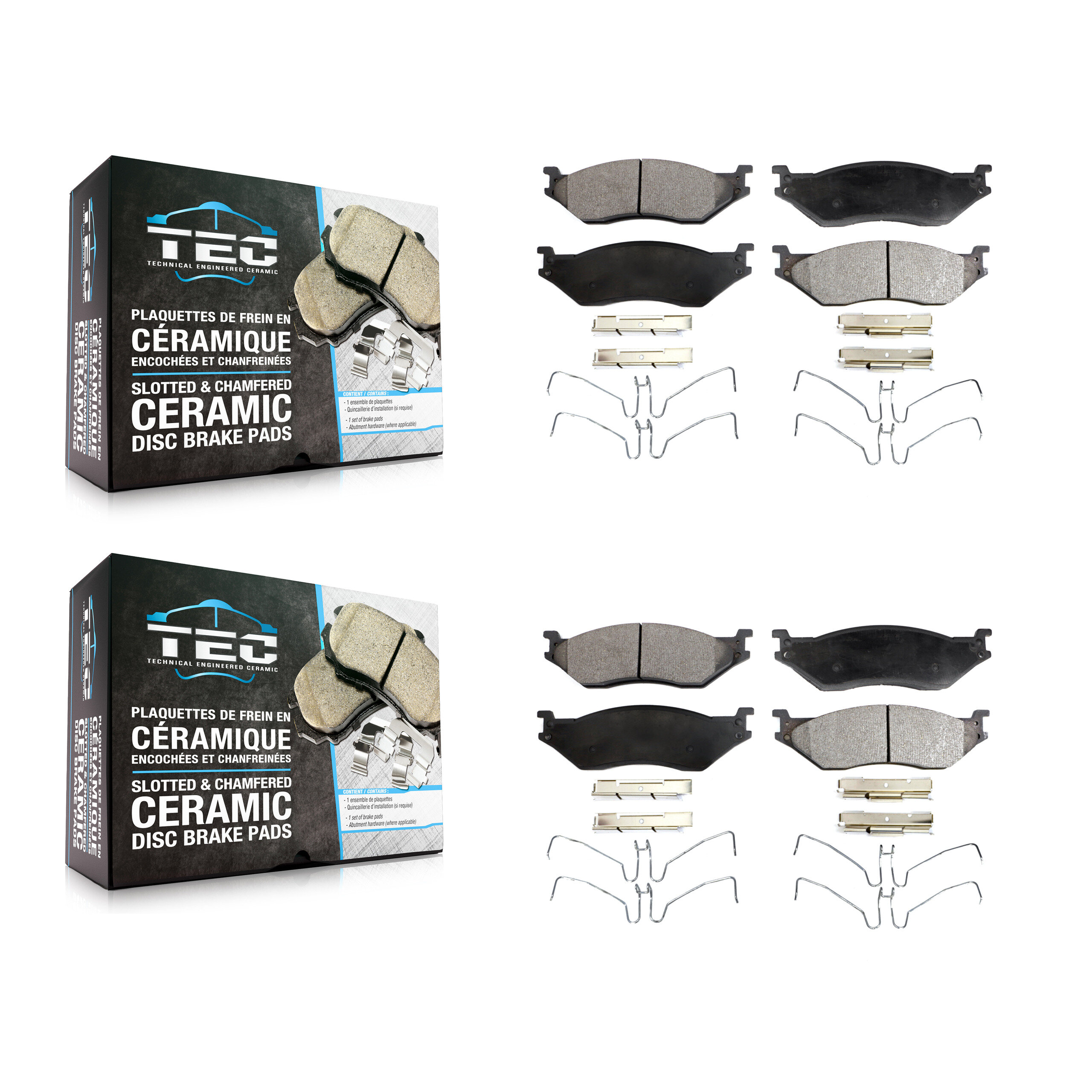 TEC - KTC-100622 - Front and Rear Disc Brake Pad Kits