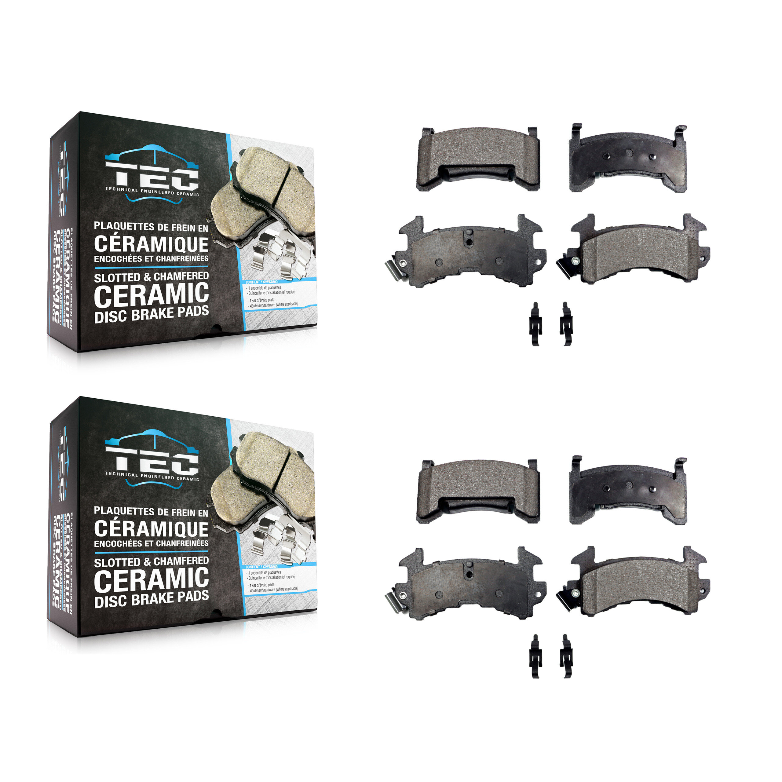 TEC - KTC-100625 - Front and Rear Disc Brake Pad Kits