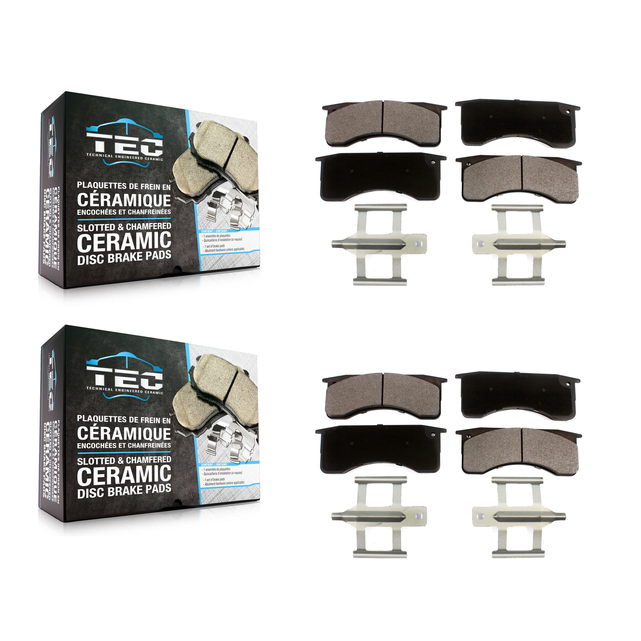 TEC - KTC-100626 - Front and Rear Disc Brake Pad Kits