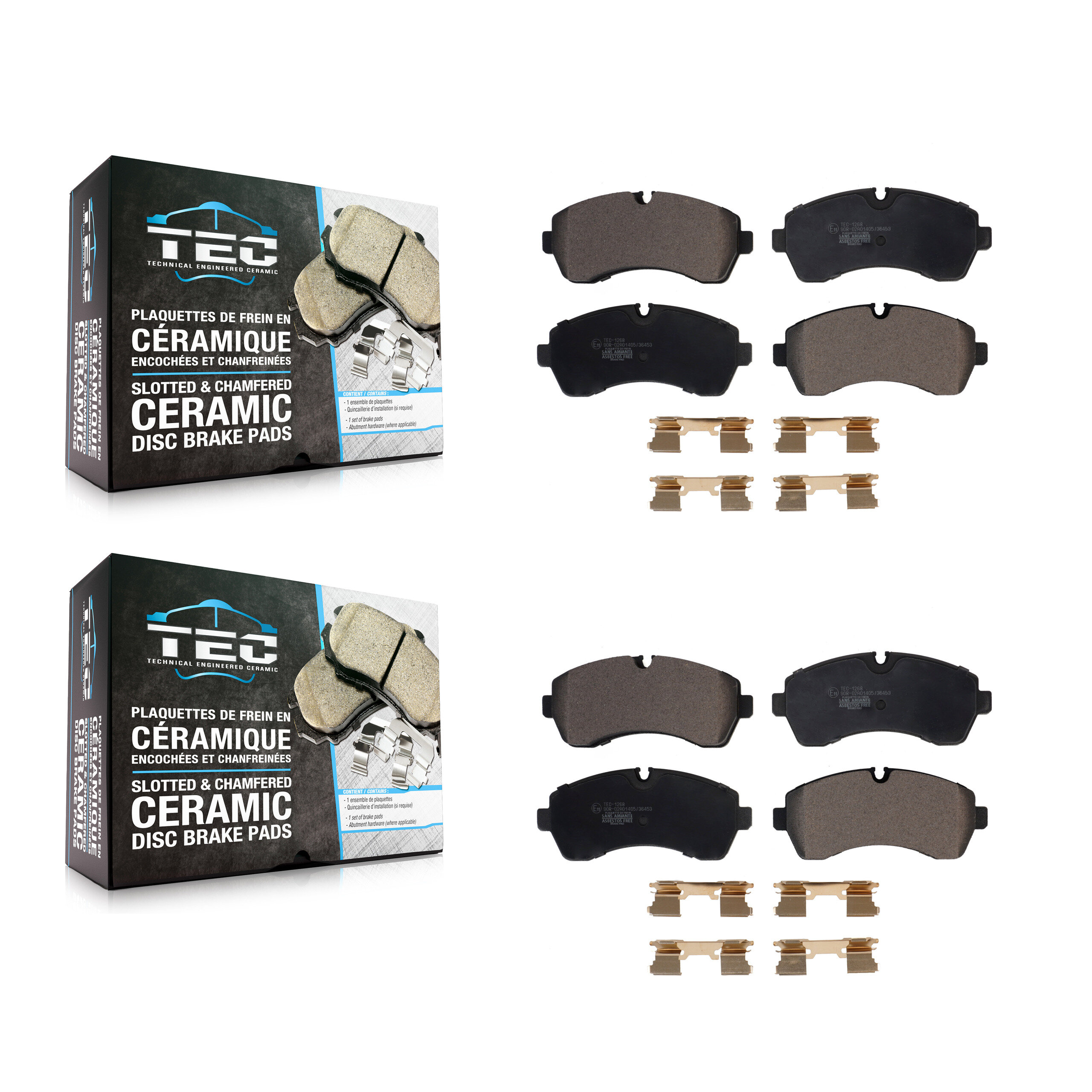 TEC - KTC-100627 - Front and Rear Disc Brake Pad Kits