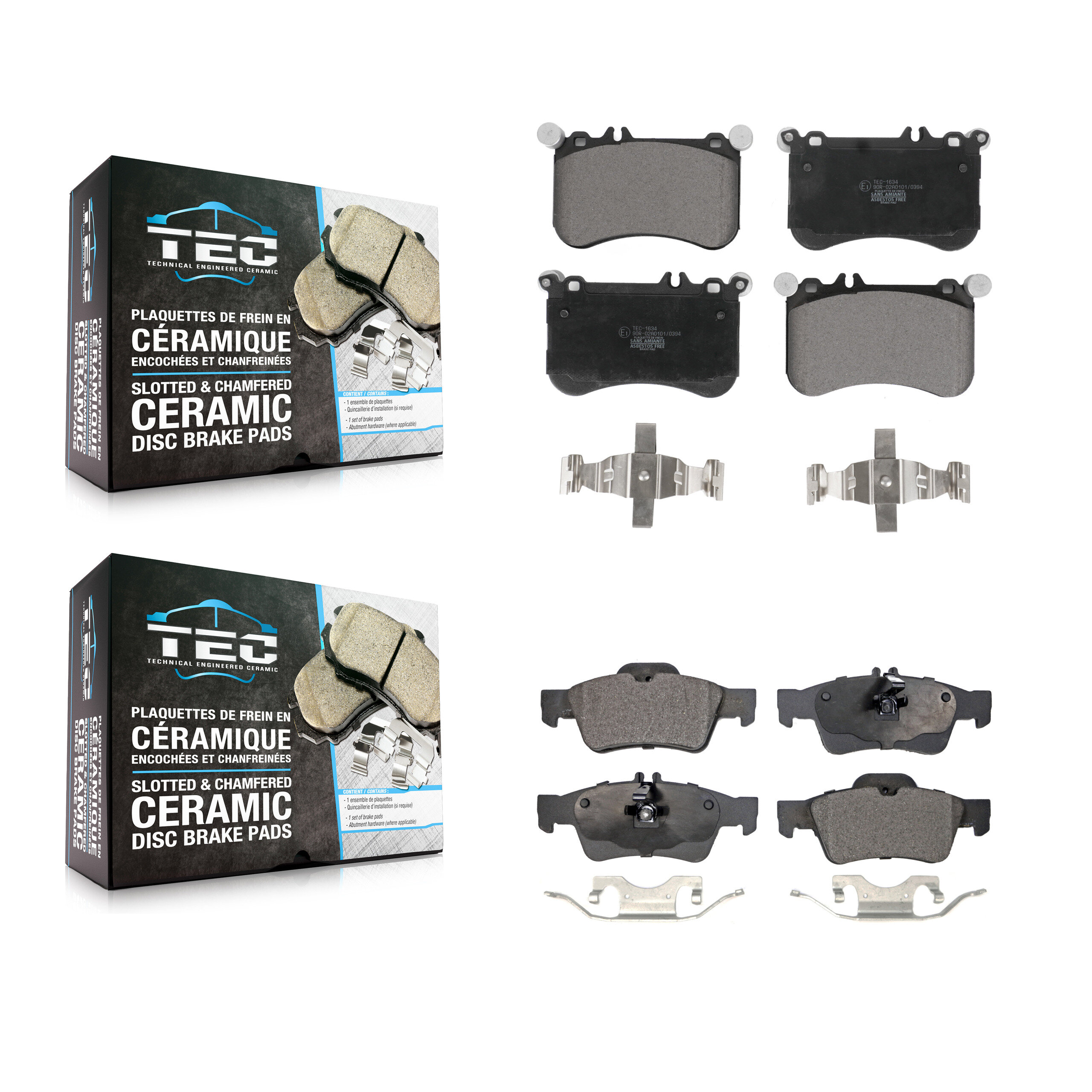 TEC - KTC-100631 - Front and Rear Disc Brake Pad Kits