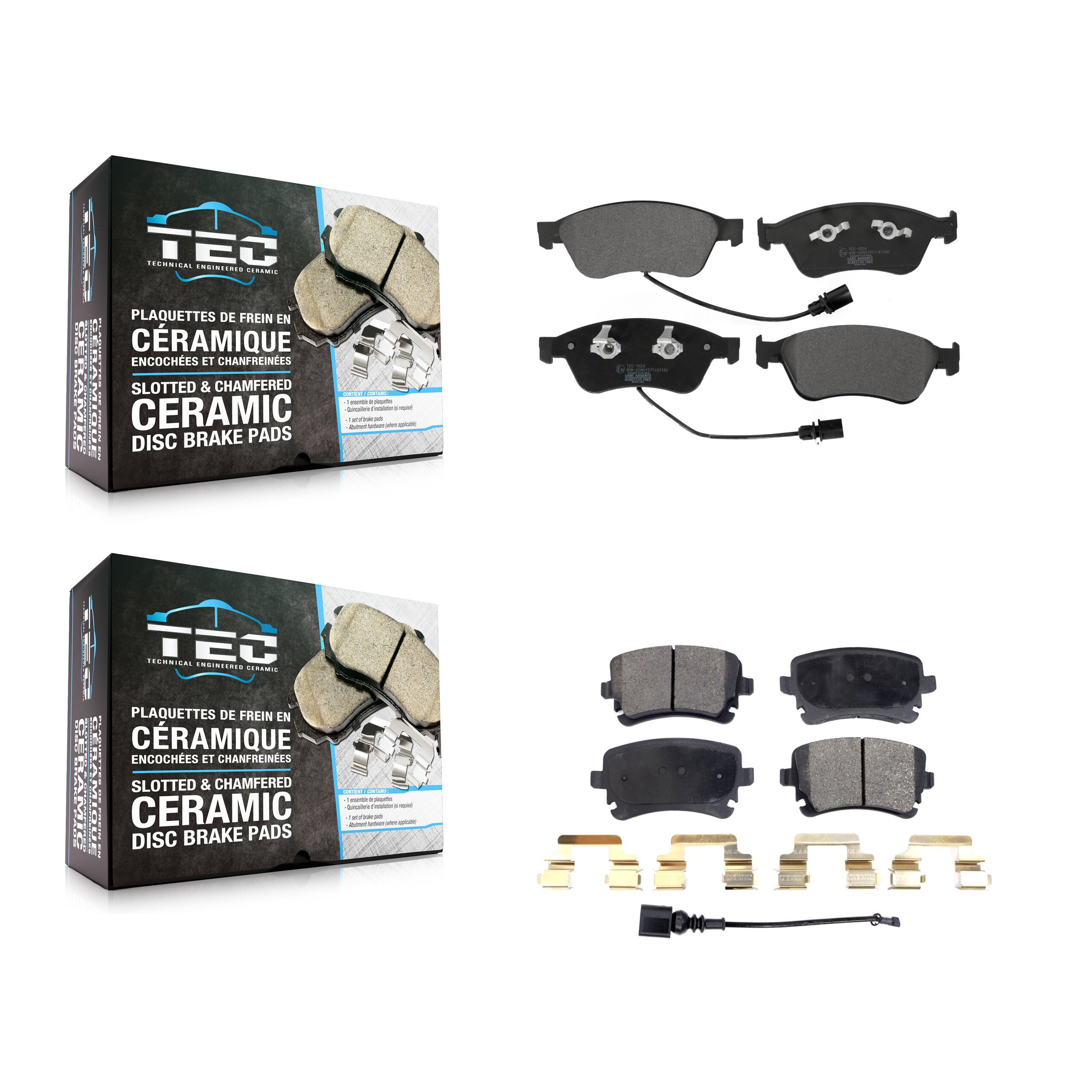 TEC - KTC-100632 - Front and Rear Disc Brake Pad Kits