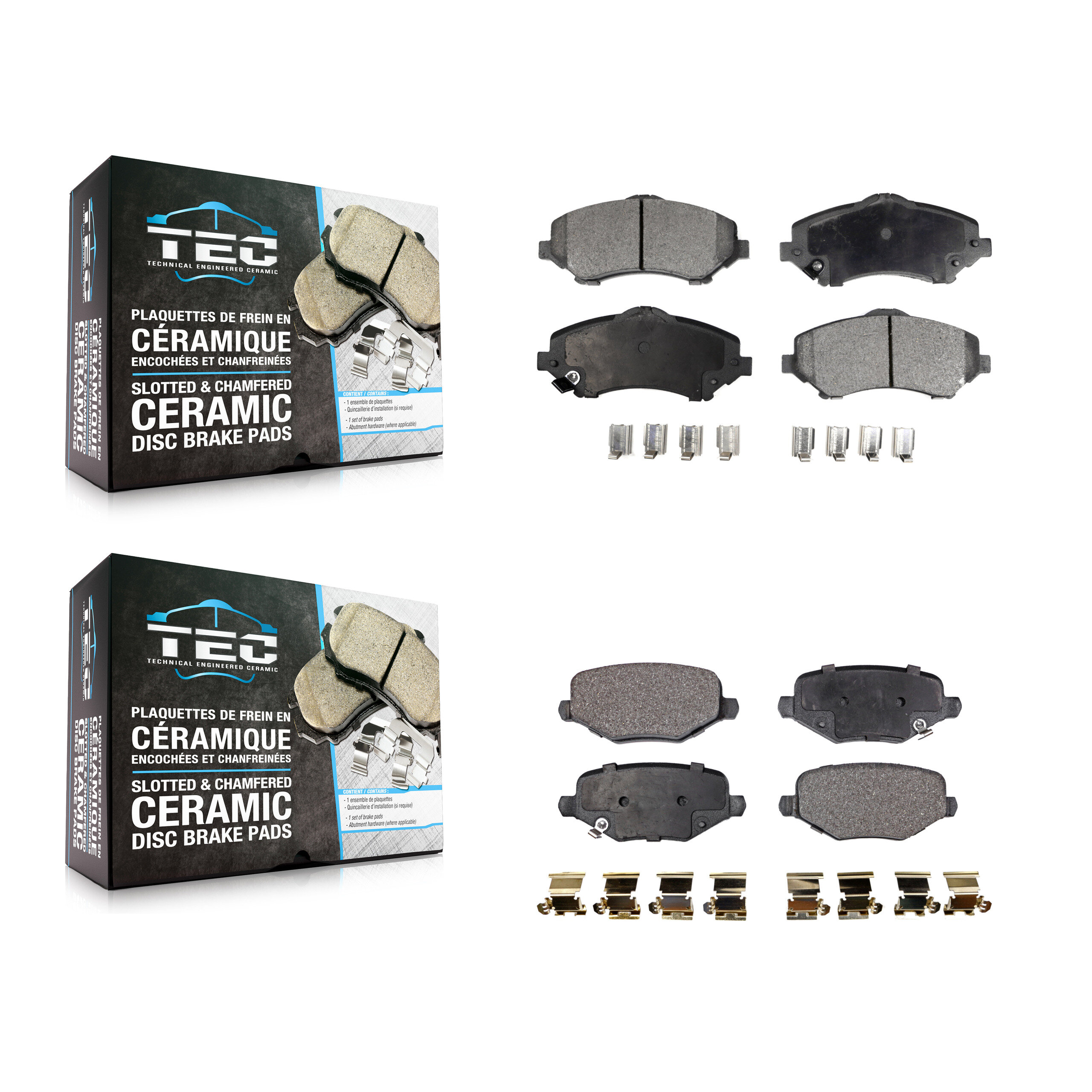TEC - KTC-100640 - Front and Rear Disc Brake Pad Kits