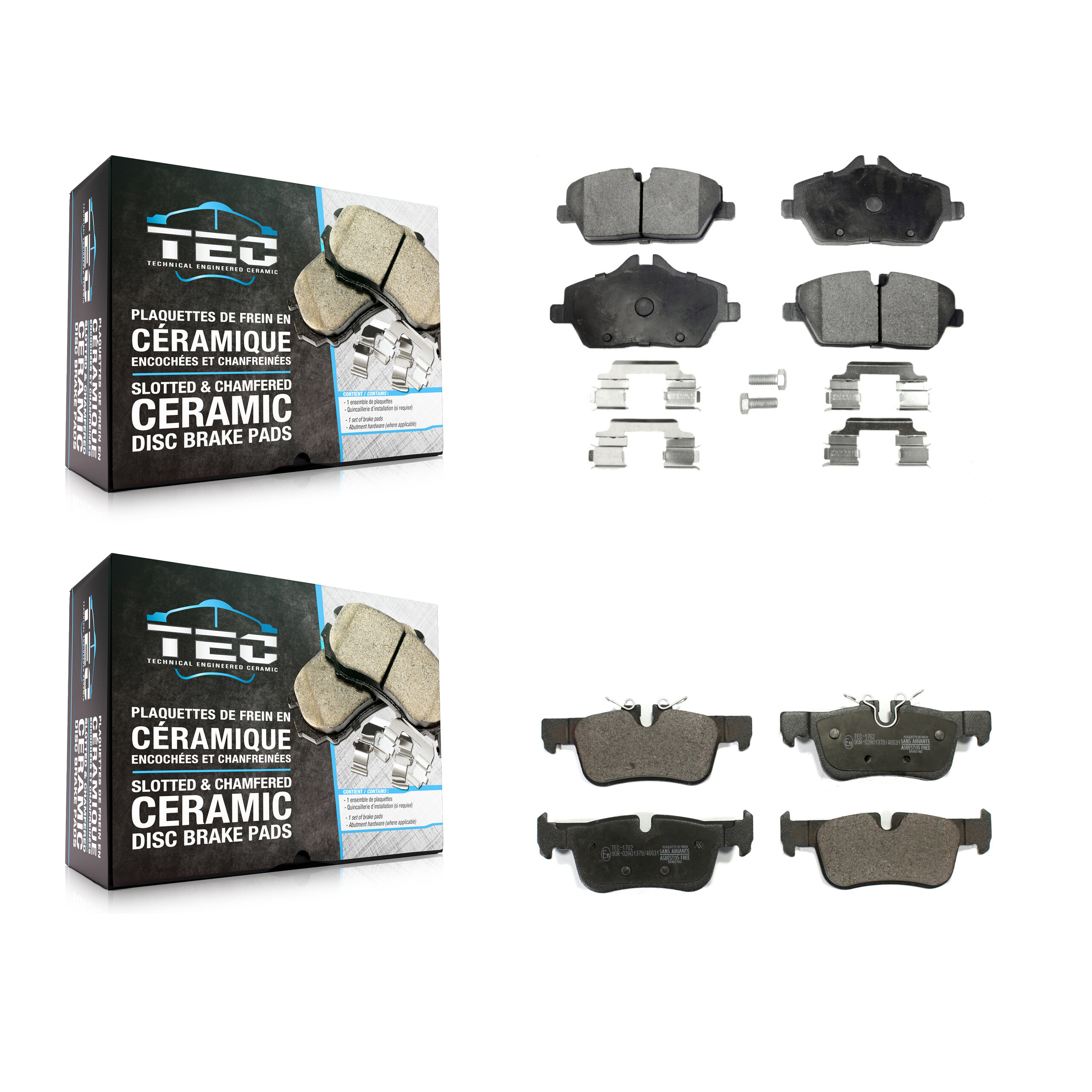 TEC - KTC-100641 - Front and Rear Disc Brake Pad Kits