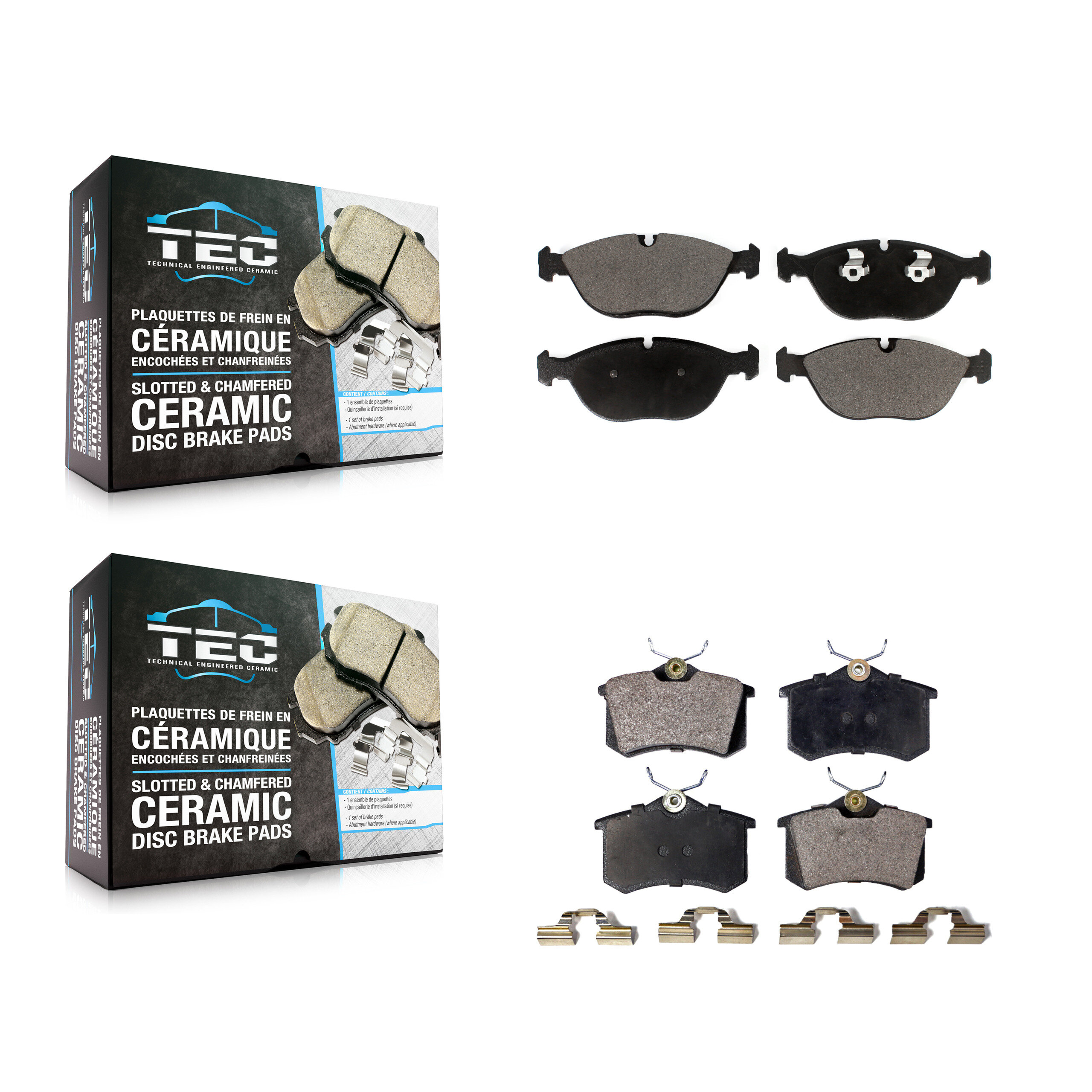 TEC - KTC-100646 - Front and Rear Disc Brake Pad Kits