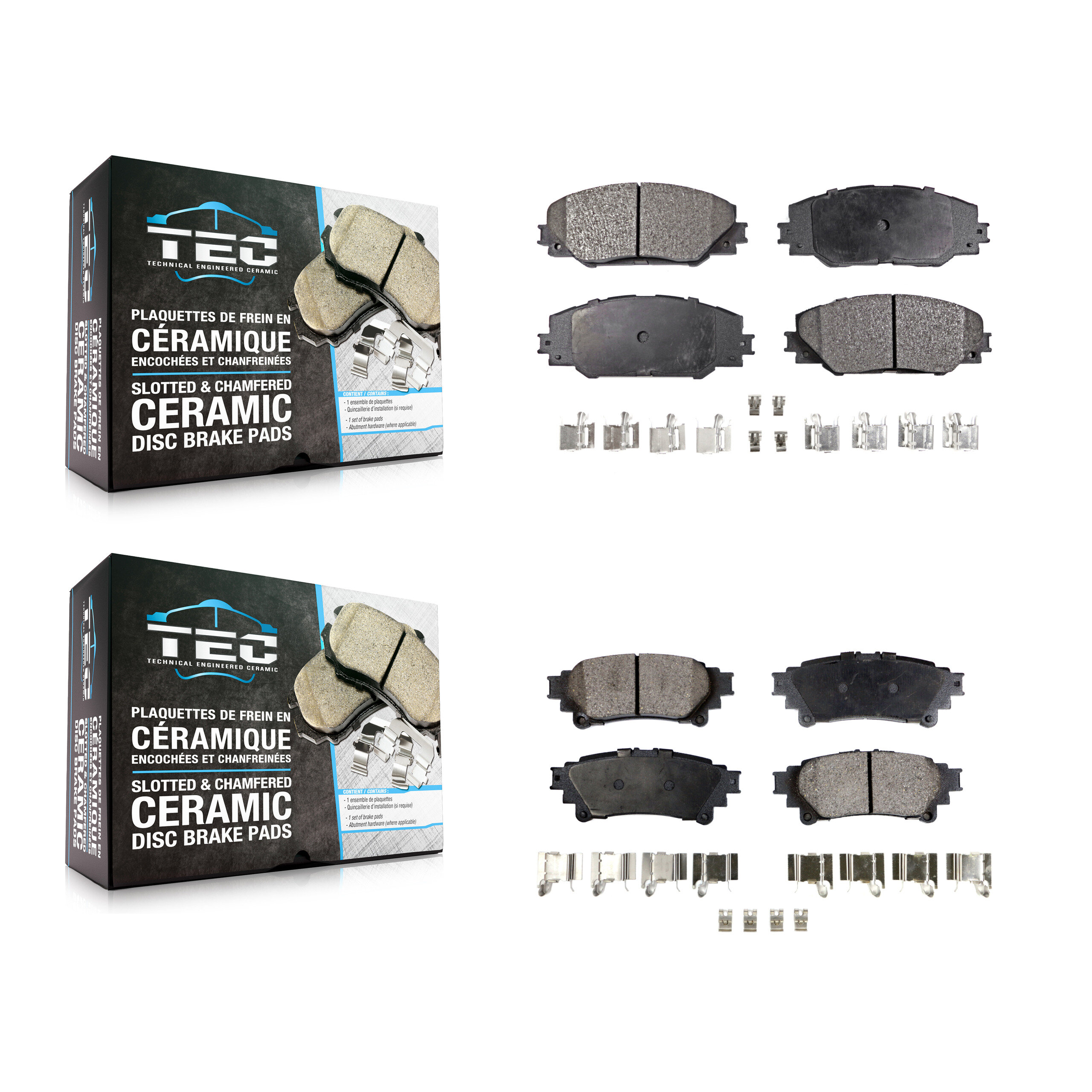TEC - KTC-100648 - Front and Rear Disc Brake Pad Kits