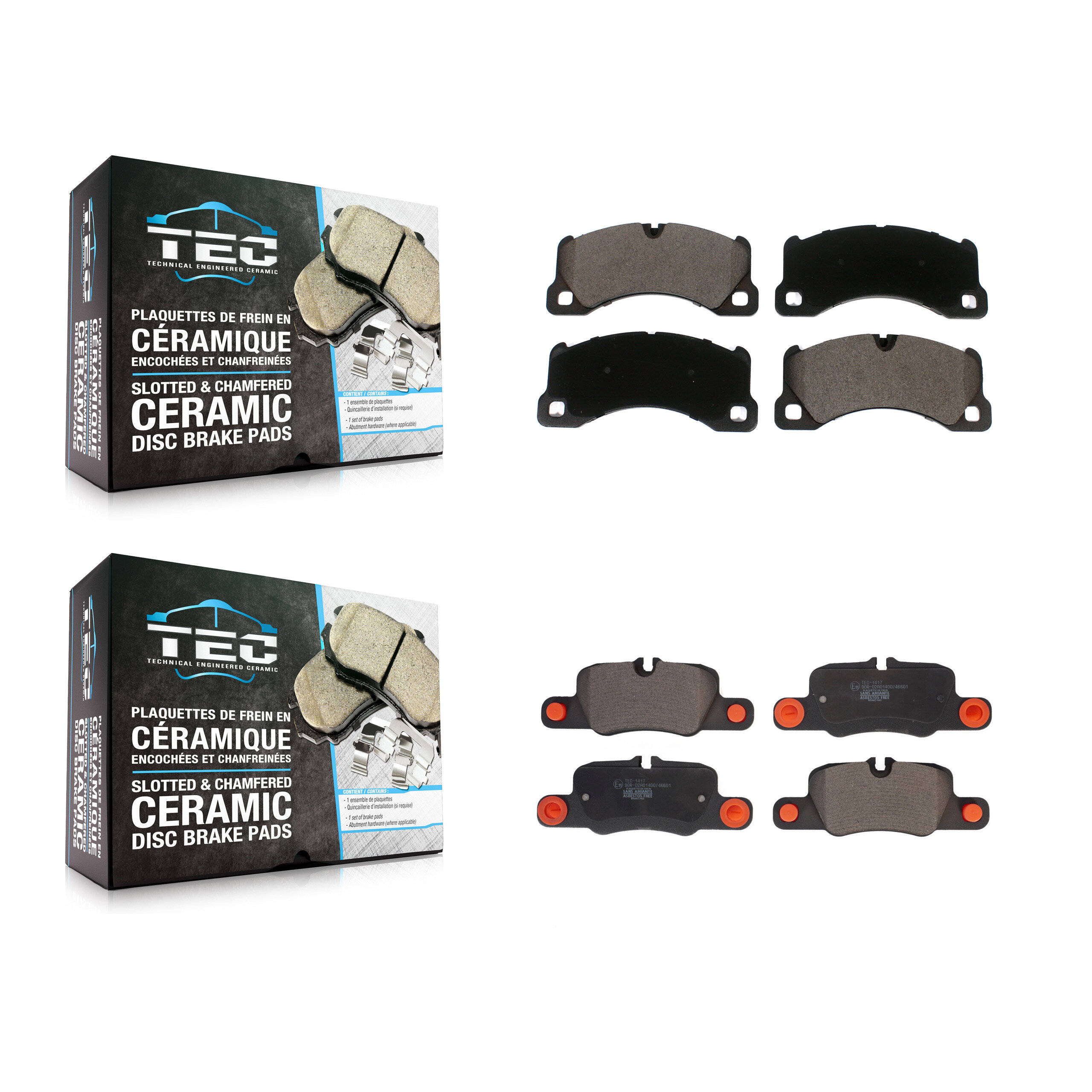 TEC - KTC-100656 - Front and Rear Disc Brake Pad Kits