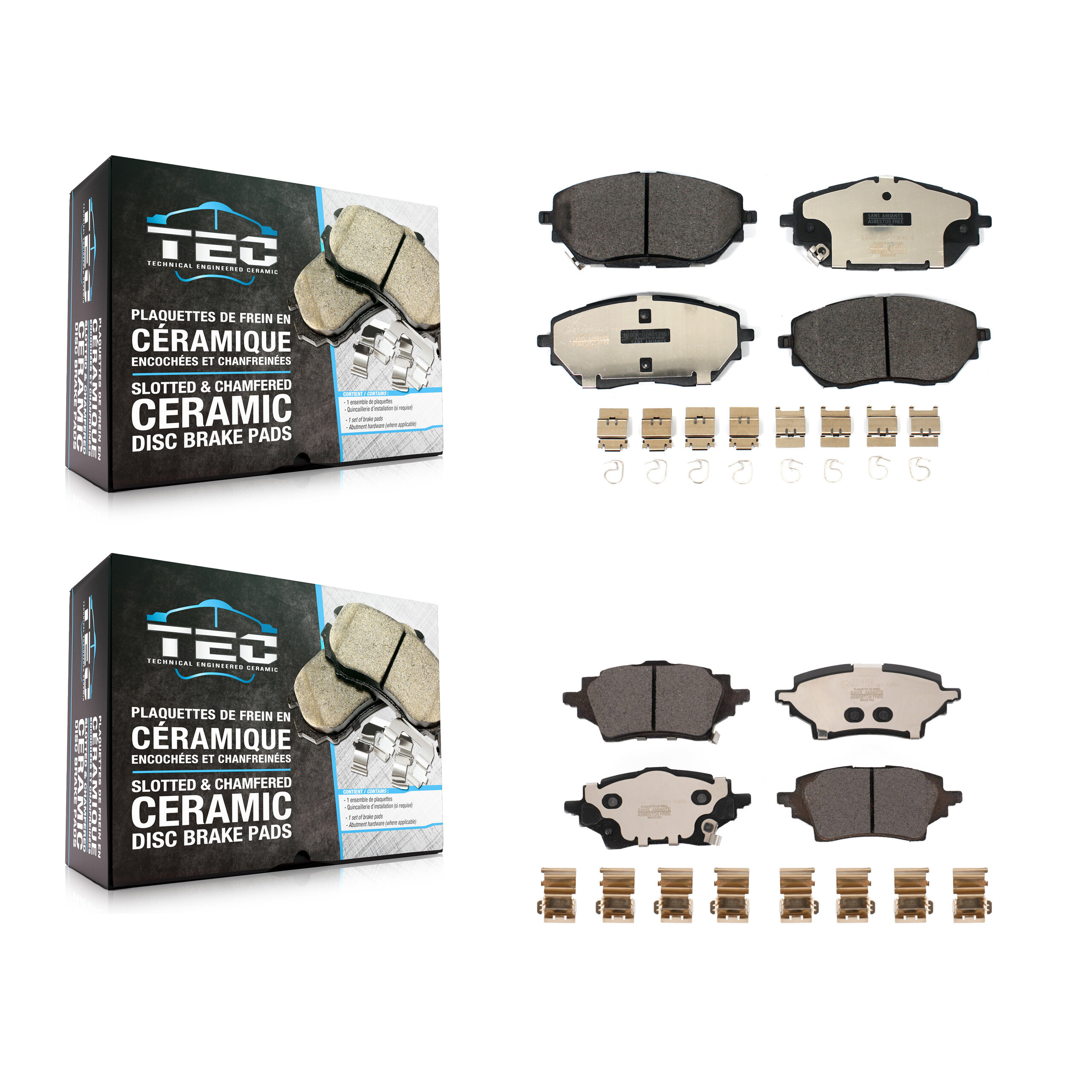 TEC - KTC-100657 - Front and Rear Disc Brake Pad Kits