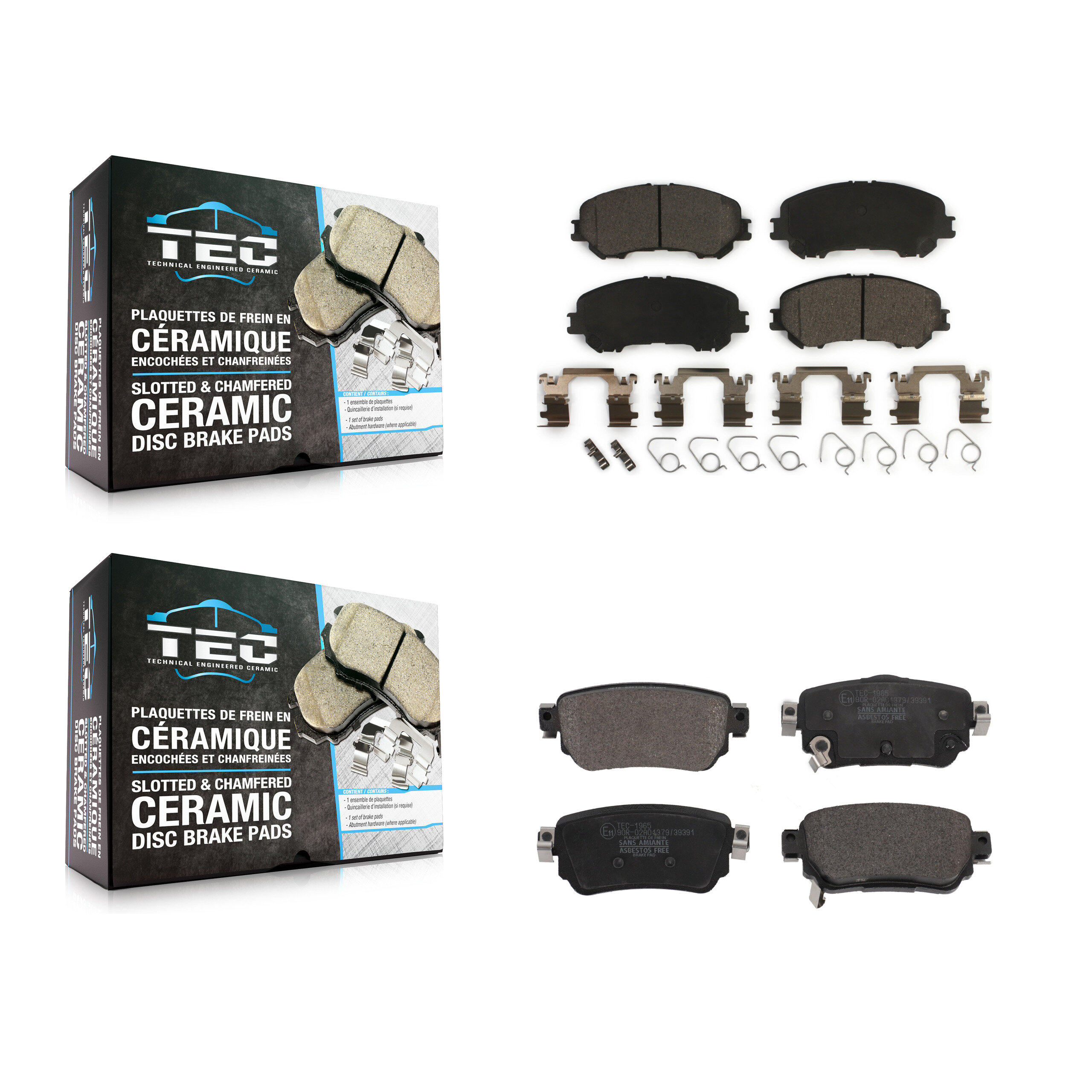 TEC - KTC-100664 - Front and Rear Disc Brake Pad Kits