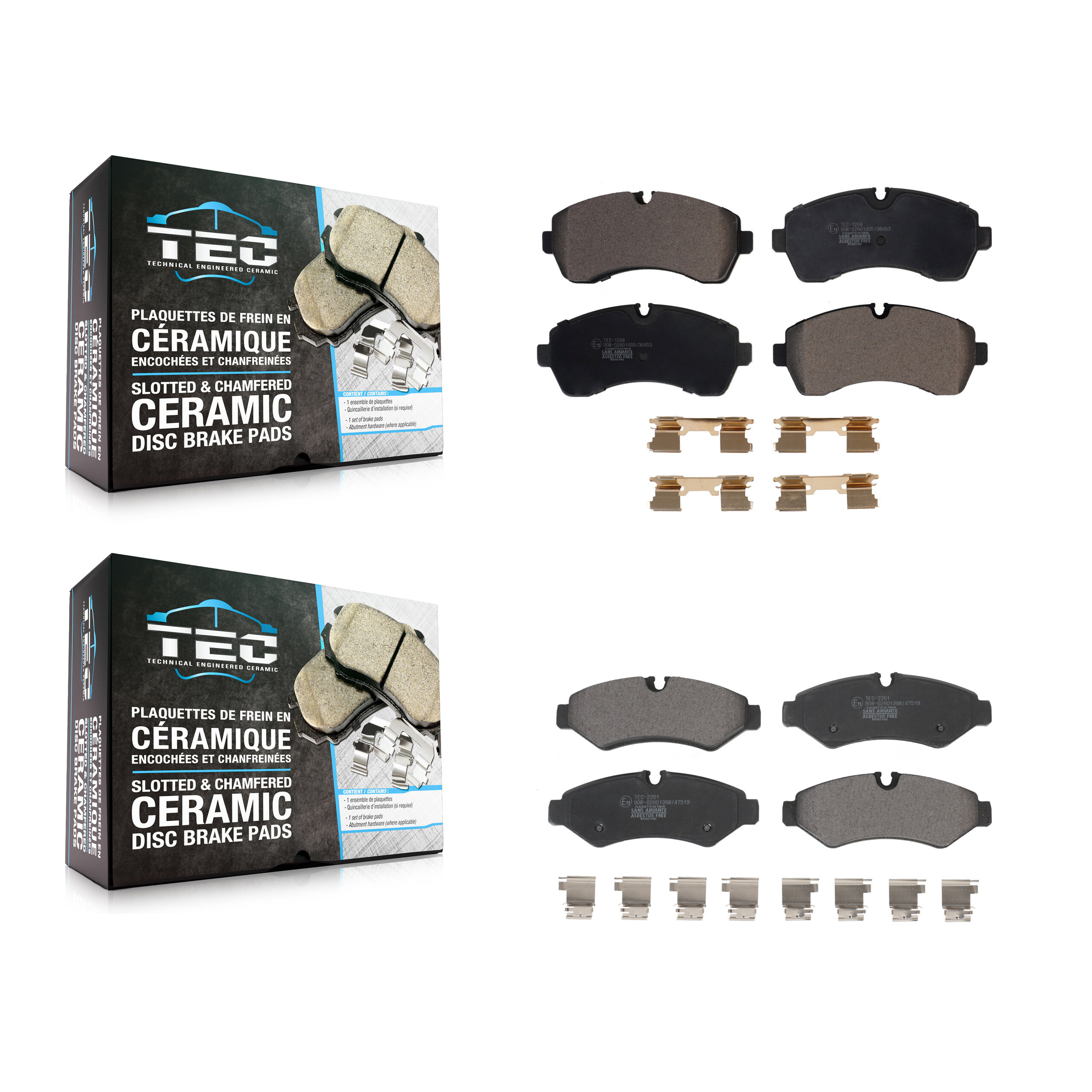 TEC - KTC-100666 - Front and Rear Disc Brake Pad Kits