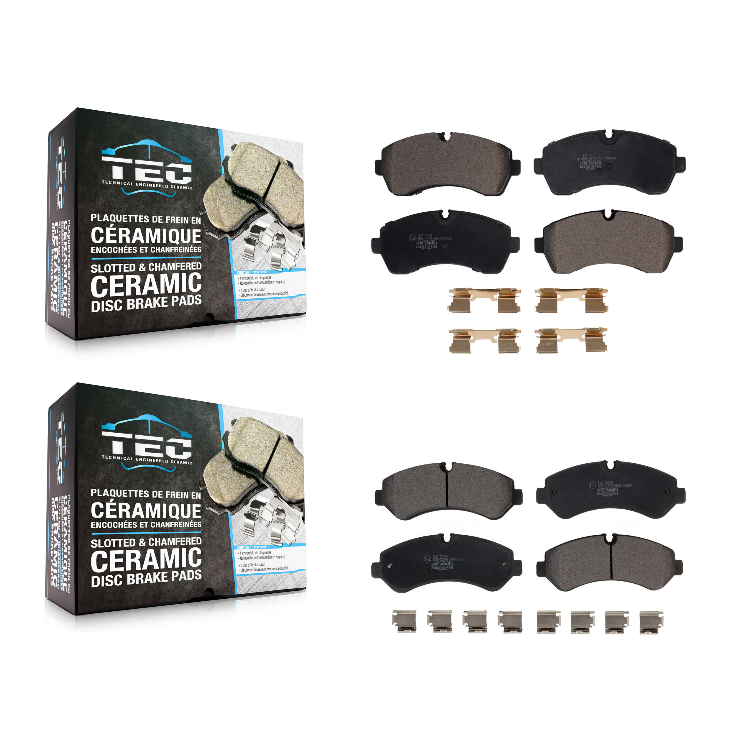 TEC - KTC-100667 - Front and Rear Disc Brake Pad Kits