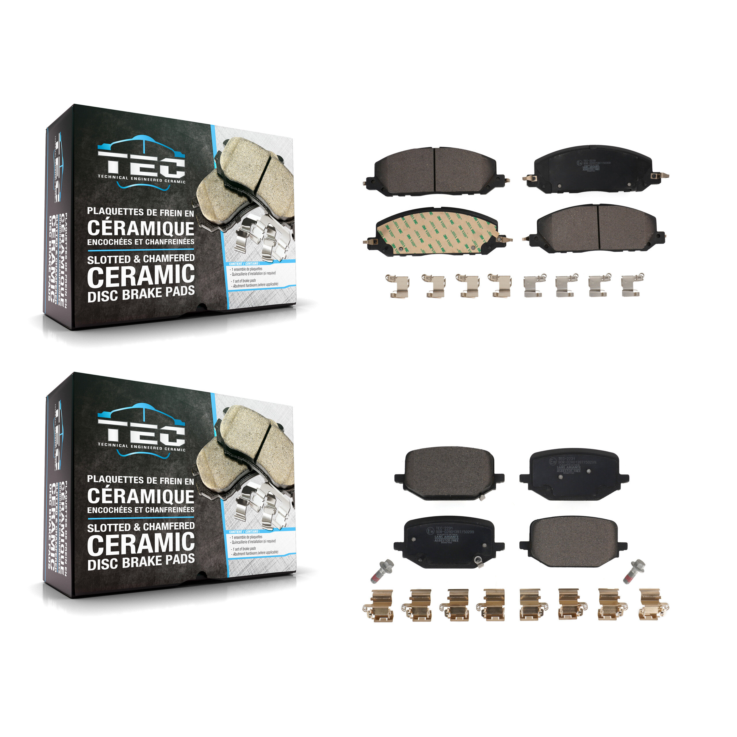 TEC - KTC-100679 - Front and Rear Disc Brake Pad Kits