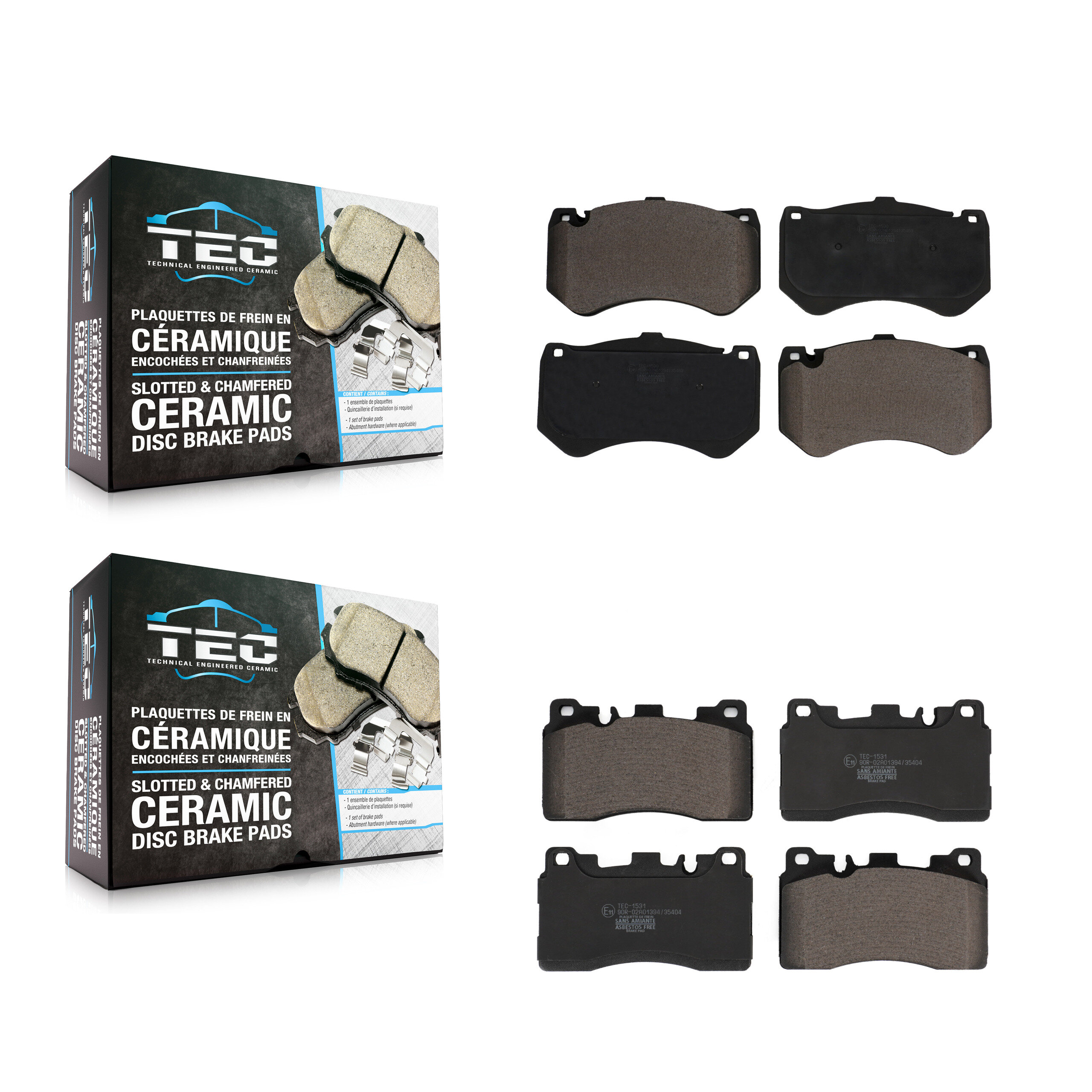 TEC - KTC-100683 - Front and Rear Disc Brake Pad Kits