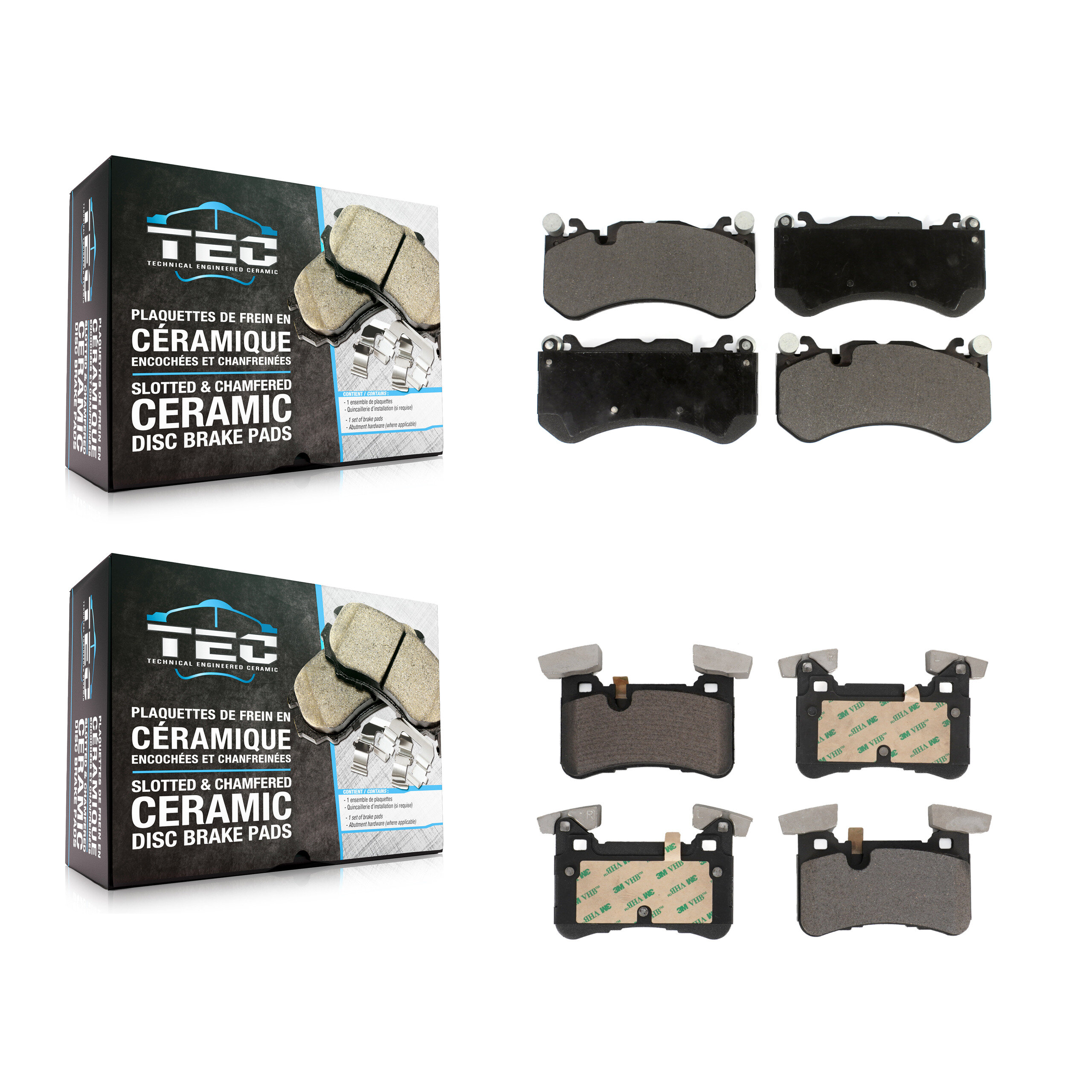 TEC - KTC-100685 - Front and Rear Disc Brake Pad Kits