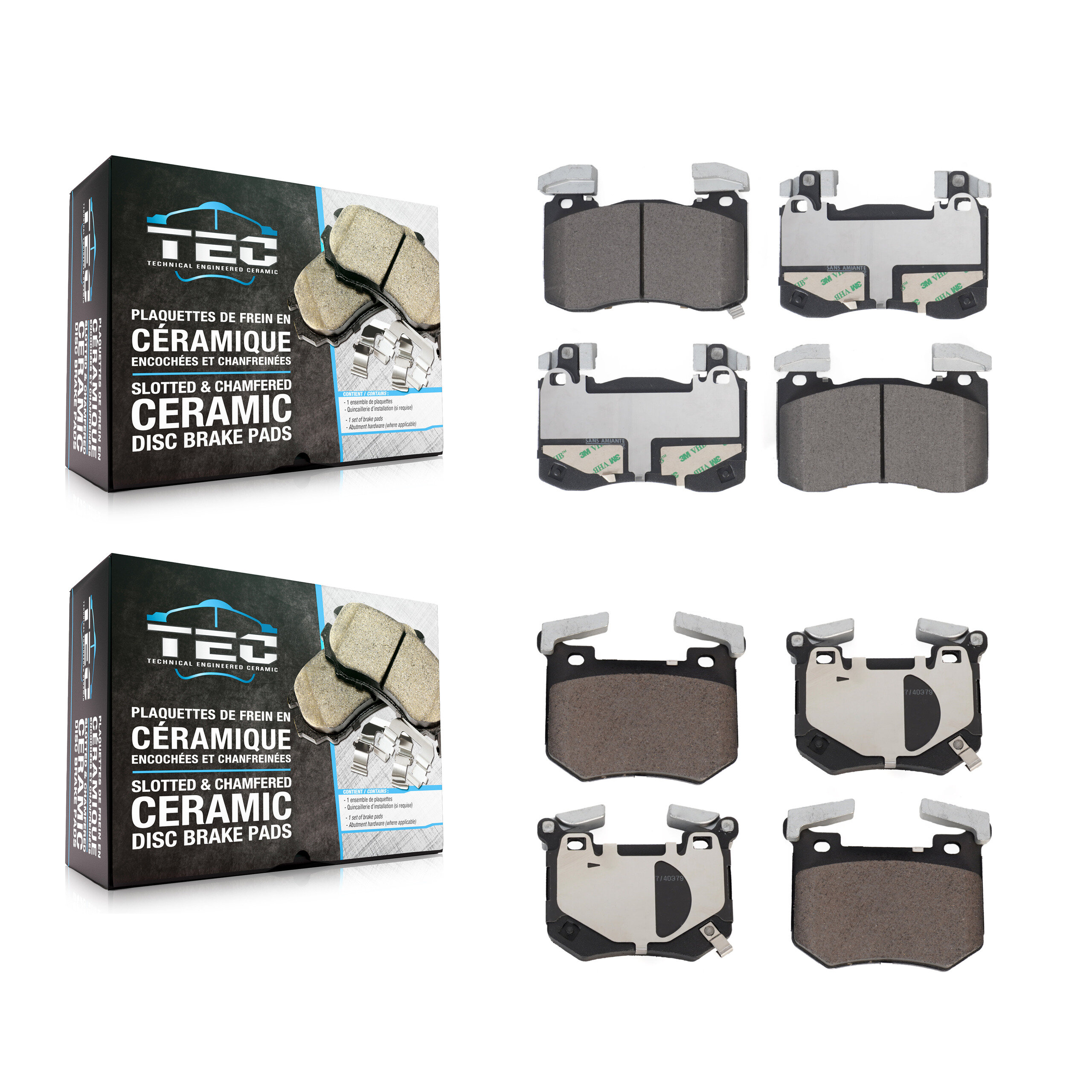 TEC - KTC-100687 - Front and Rear Disc Brake Pad Kits