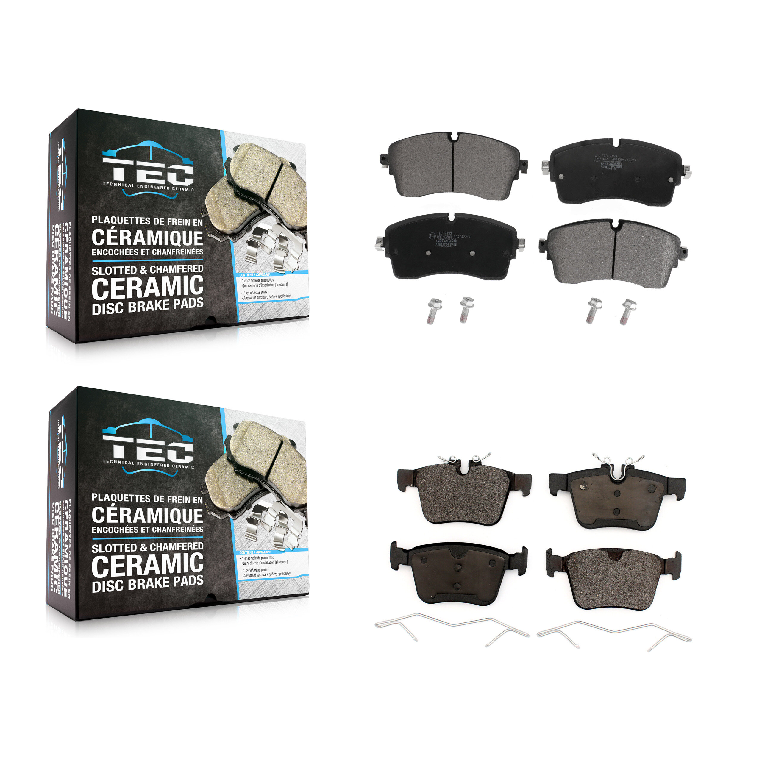 TEC - KTC-100689 - Front and Rear Disc Brake Pad Kits