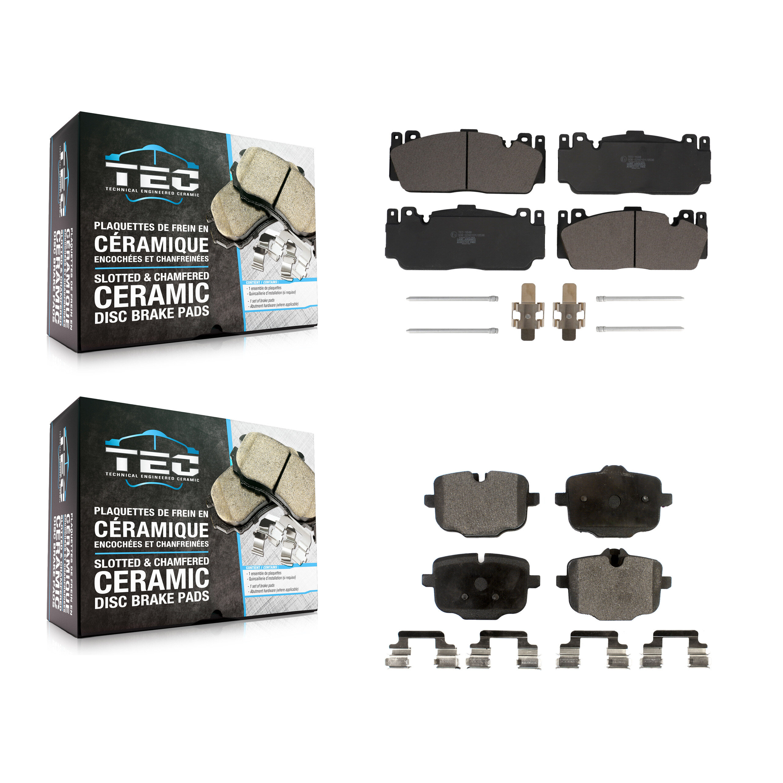 TEC - KTC-100697 - Front and Rear Disc Brake Pad Kits