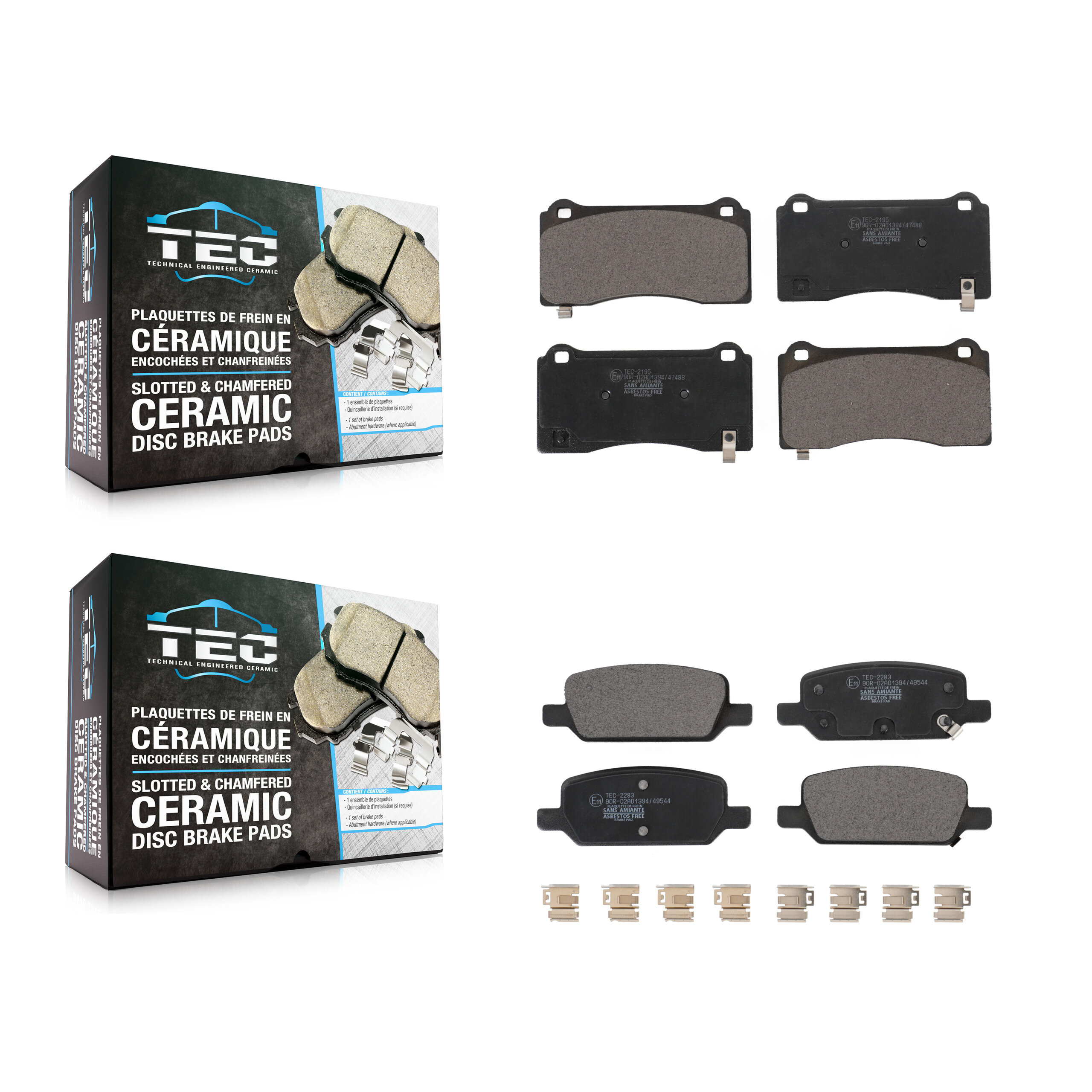 TEC - KTC-100700 - Front and Rear Disc Brake Pad Kits