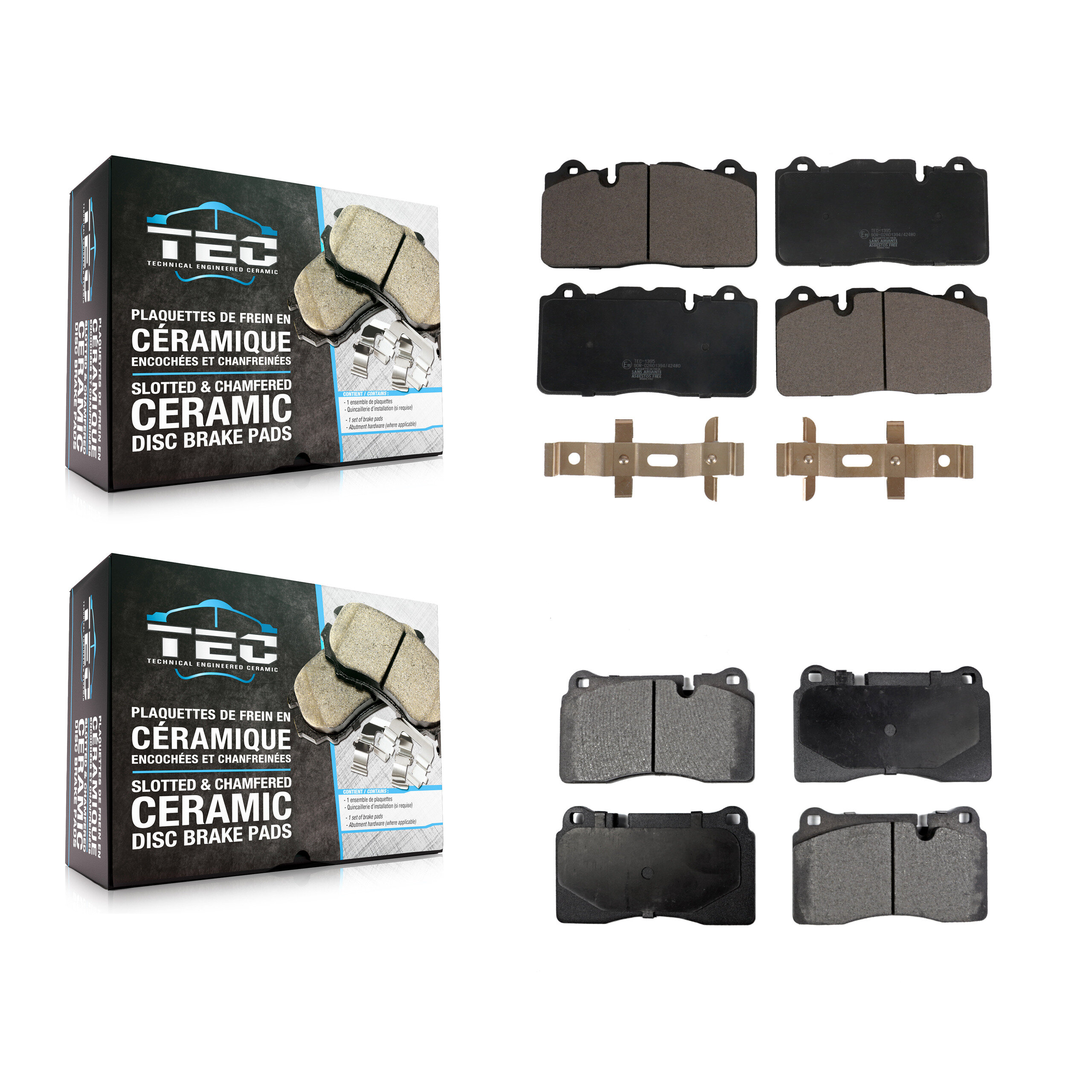 TEC - KTC-100701 - Front and Rear Disc Brake Pad Kits