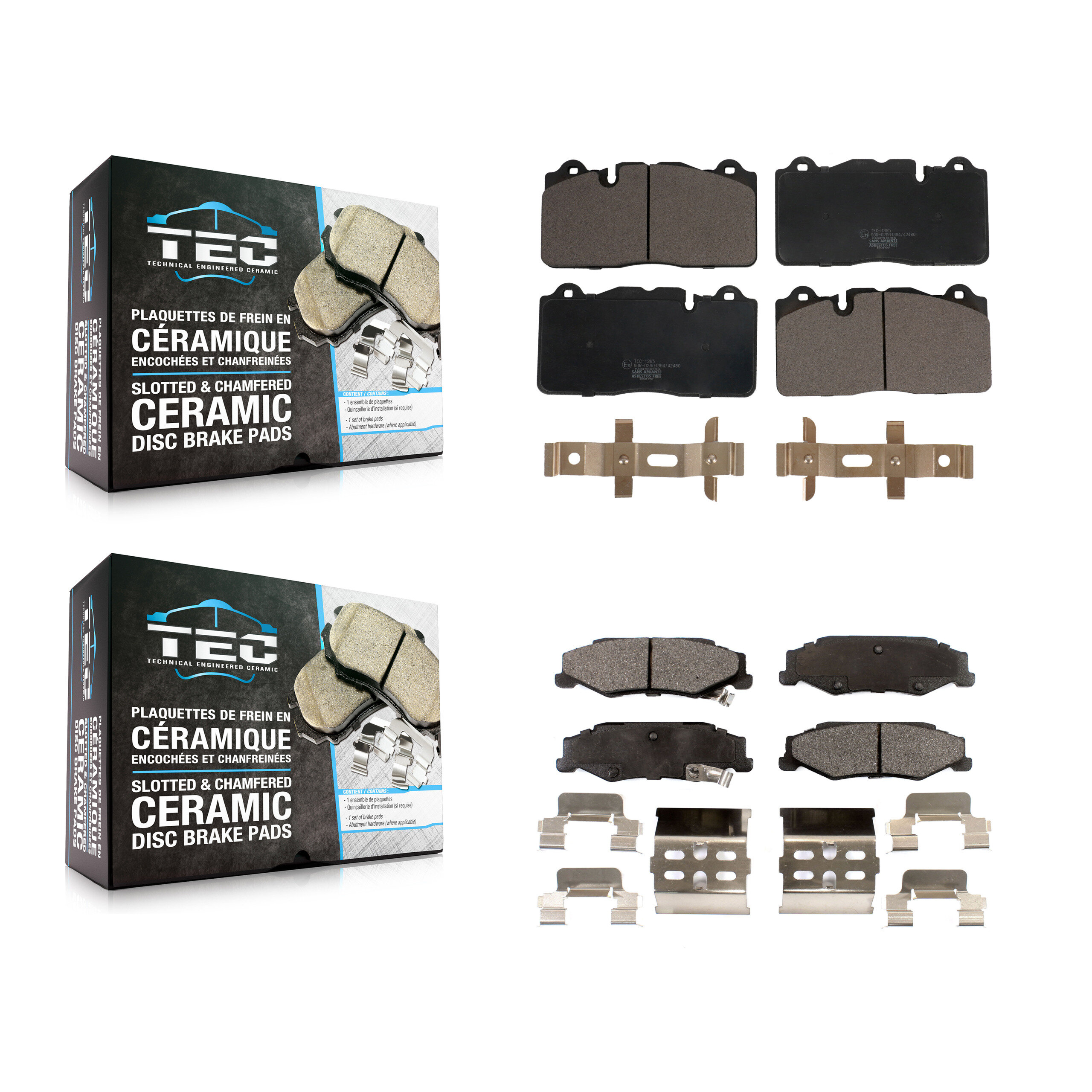 TEC - KTC-100702 - Front and Rear Disc Brake Pad Kits