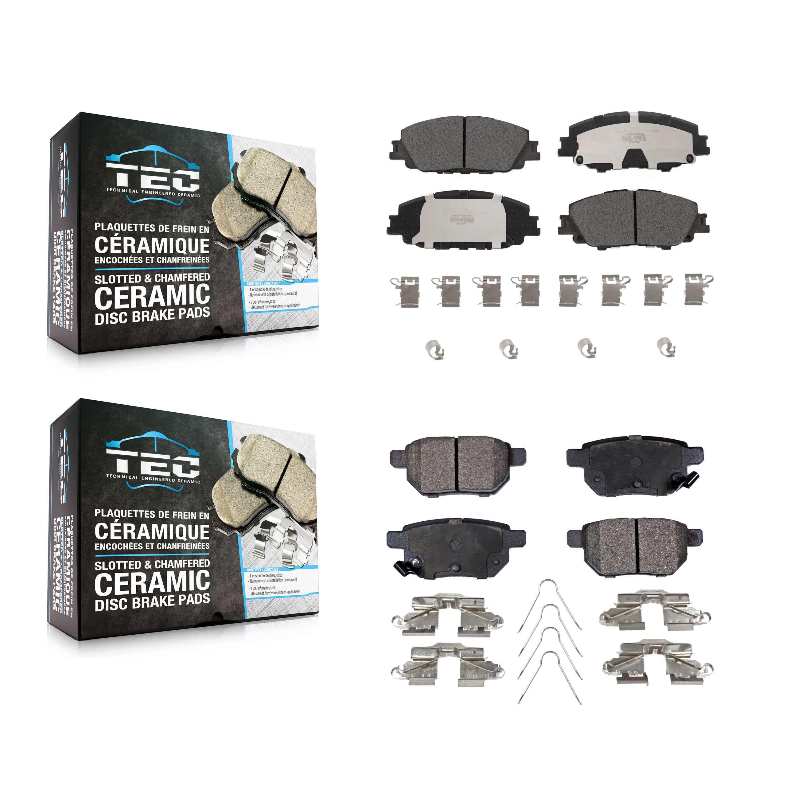 TEC - KTC-100706 - Front and Rear Disc Brake Pad Kits