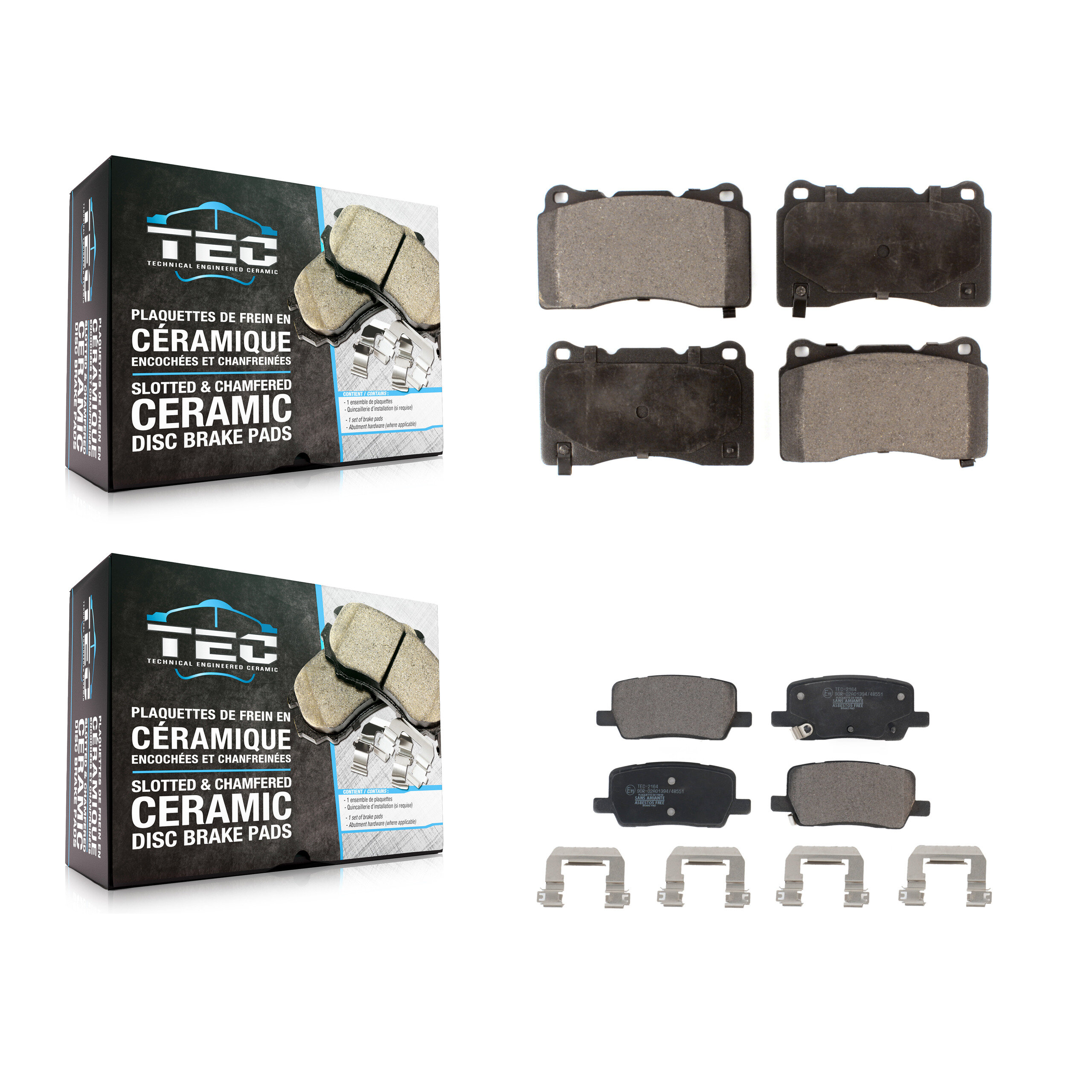 TEC - KTC-100729 - Front and Rear Disc Brake Pad Kits