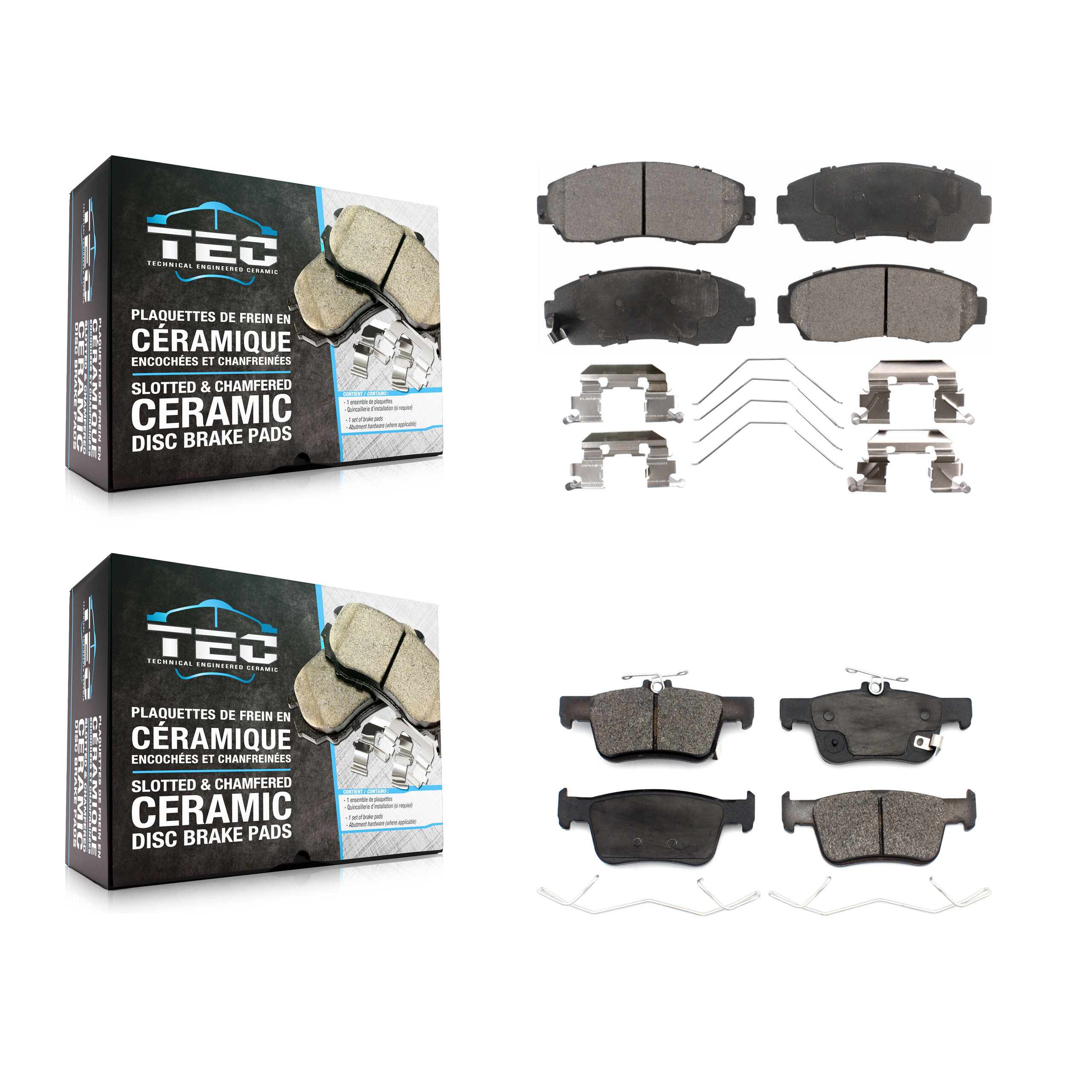 TEC - KTC-100734 - Front and Rear Disc Brake Pad Kits