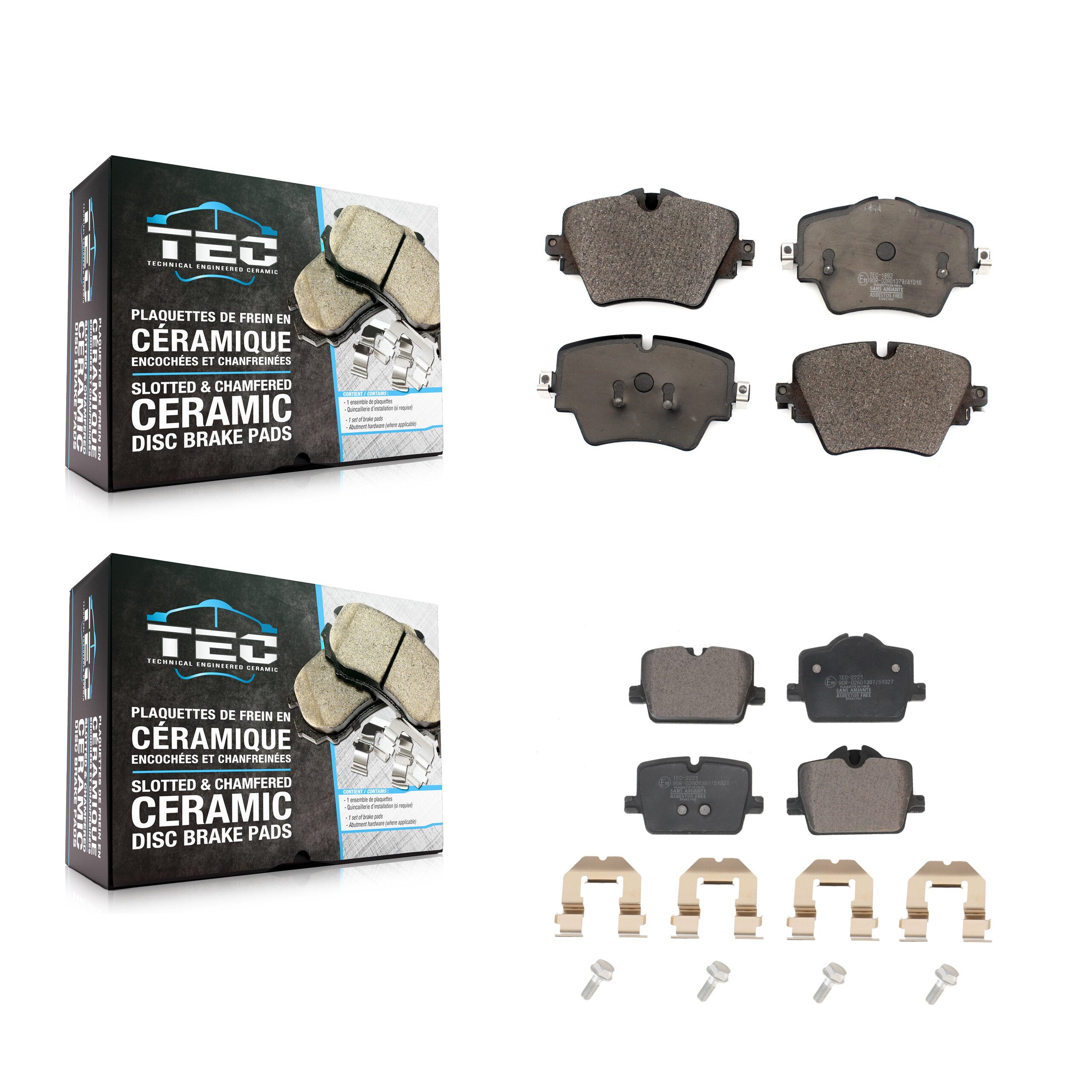TEC - KTC-100739 - Front and Rear Disc Brake Pad Kits