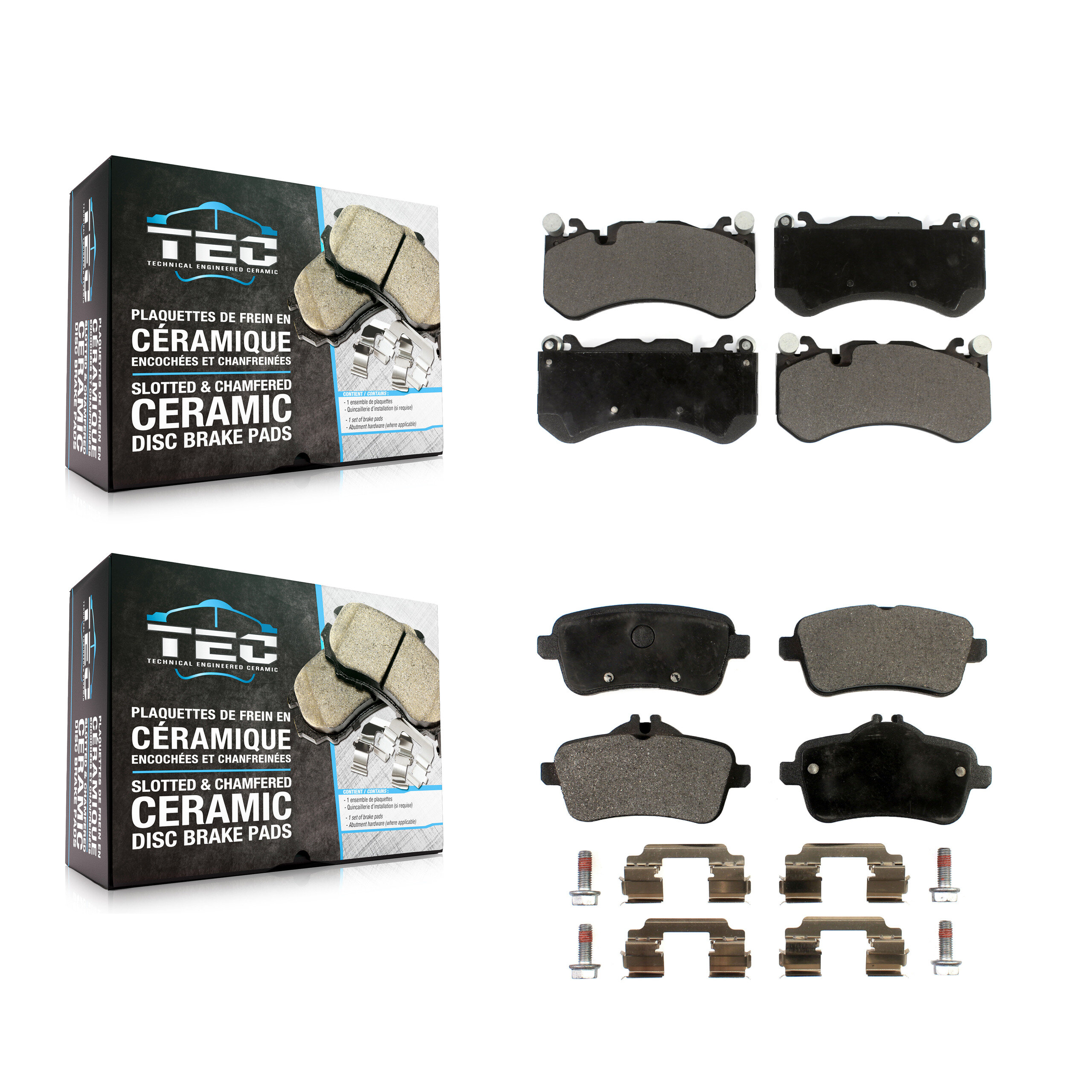 TEC - KTC-100749 - Front and Rear Disc Brake Pad Kits