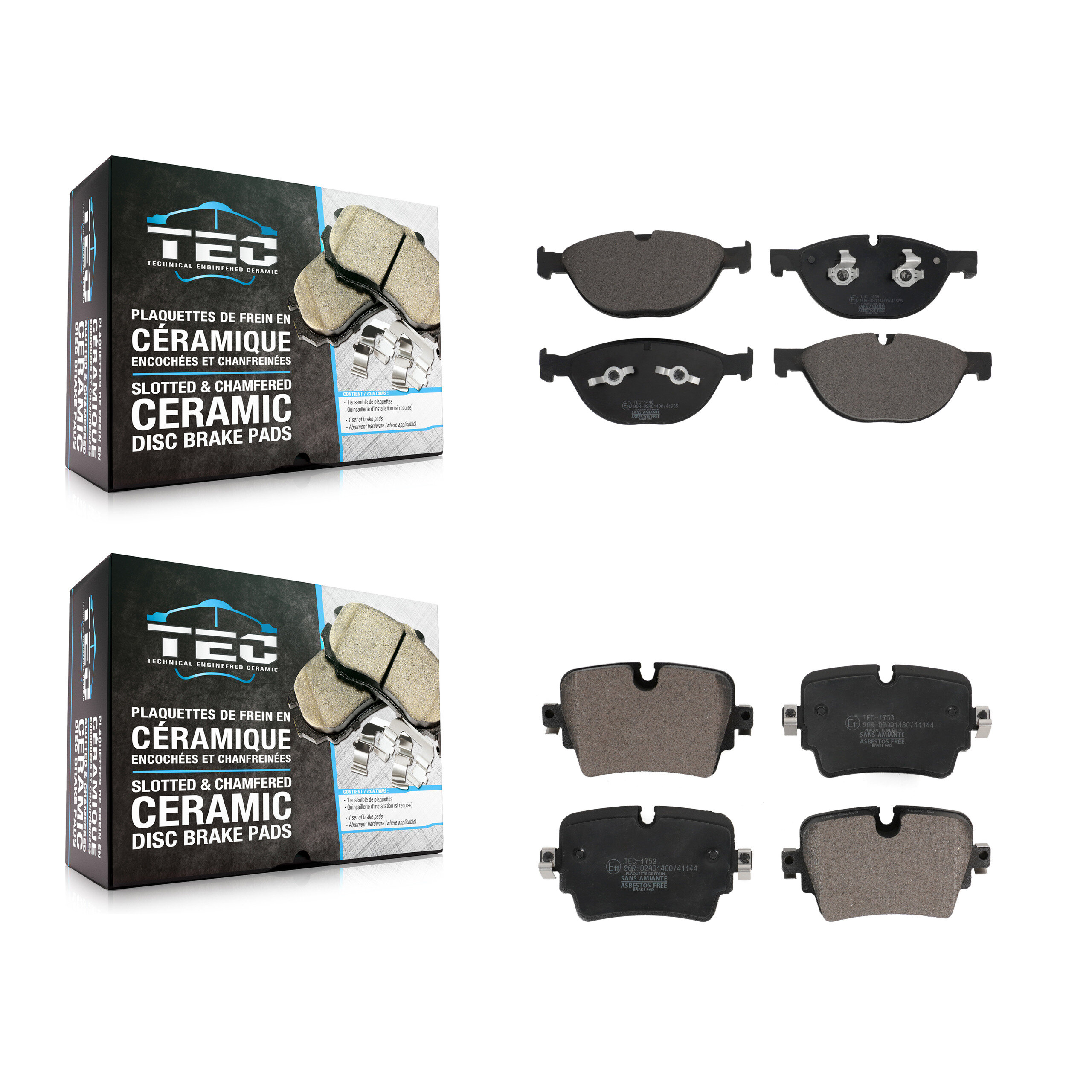 TEC - KTC-100767 - Front and Rear Disc Brake Pad Kits