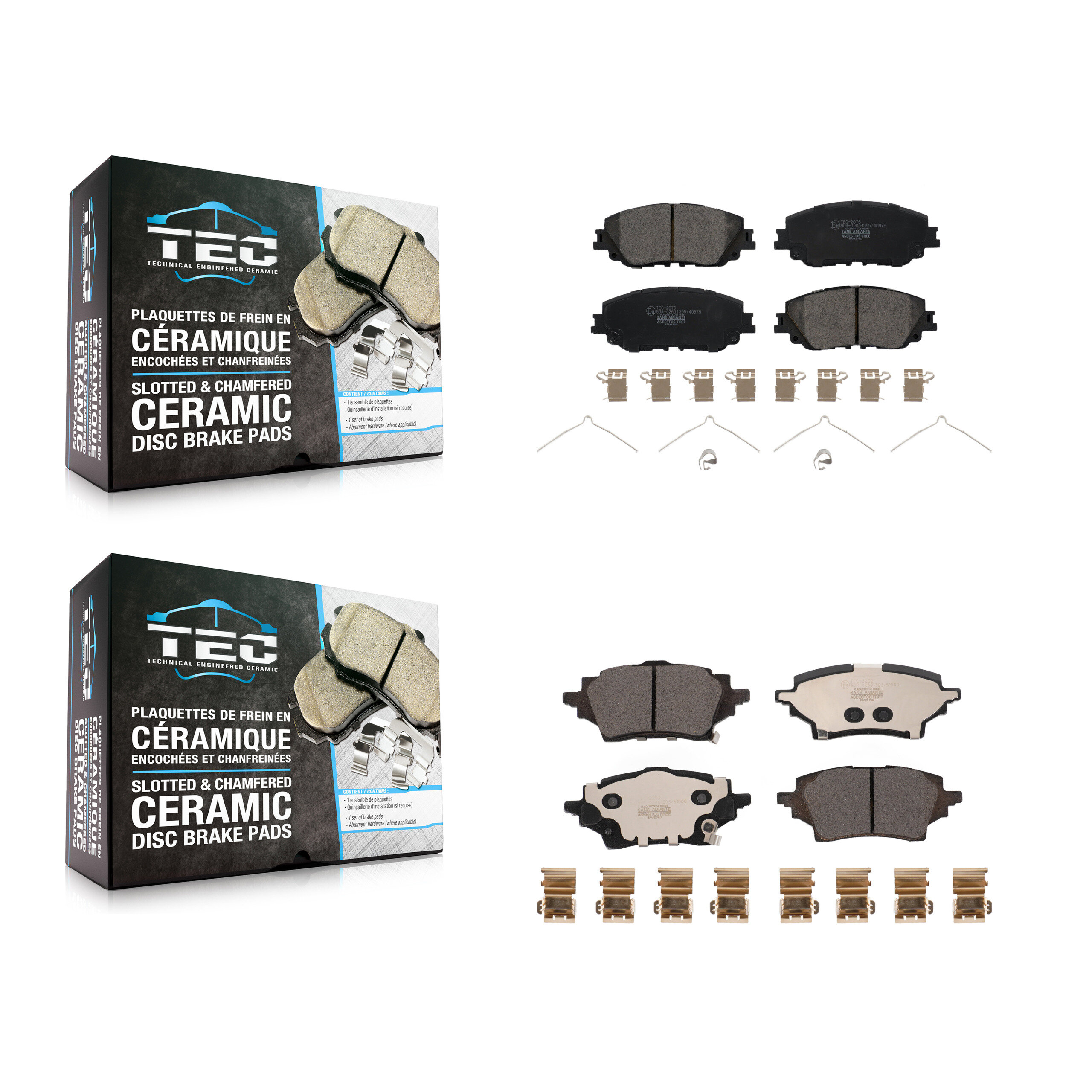 TEC - KTC-100769 - Front and Rear Disc Brake Pad Kits