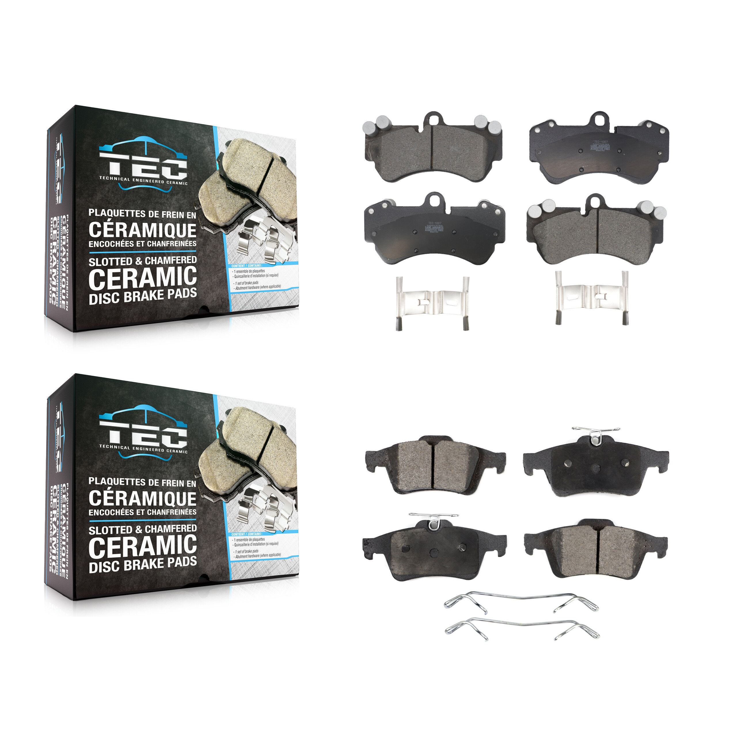 TEC - KTC-100773 - Front and Rear Disc Brake Pad Kits