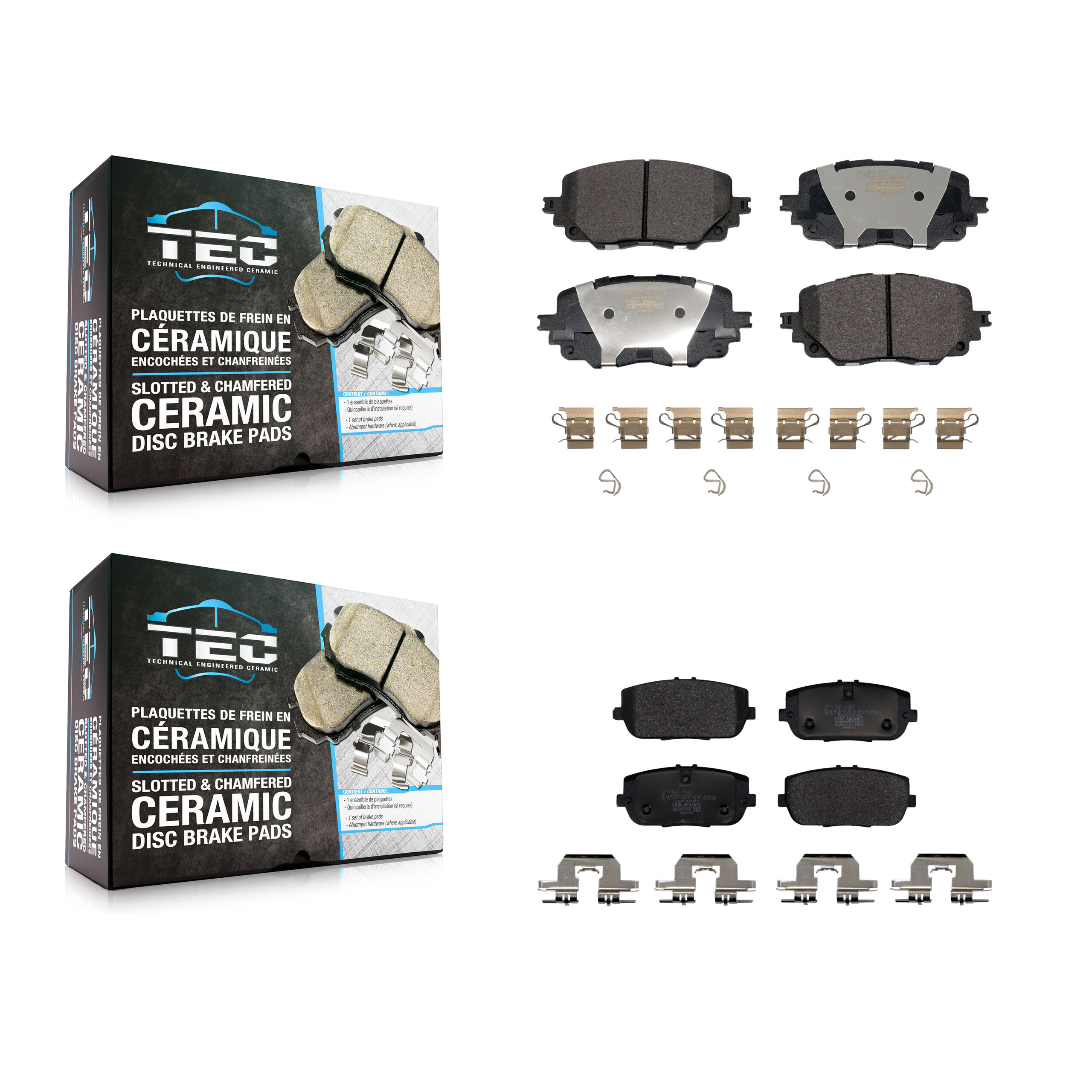TEC - KTC-100783 - Front and Rear Disc Brake Pad Kits
