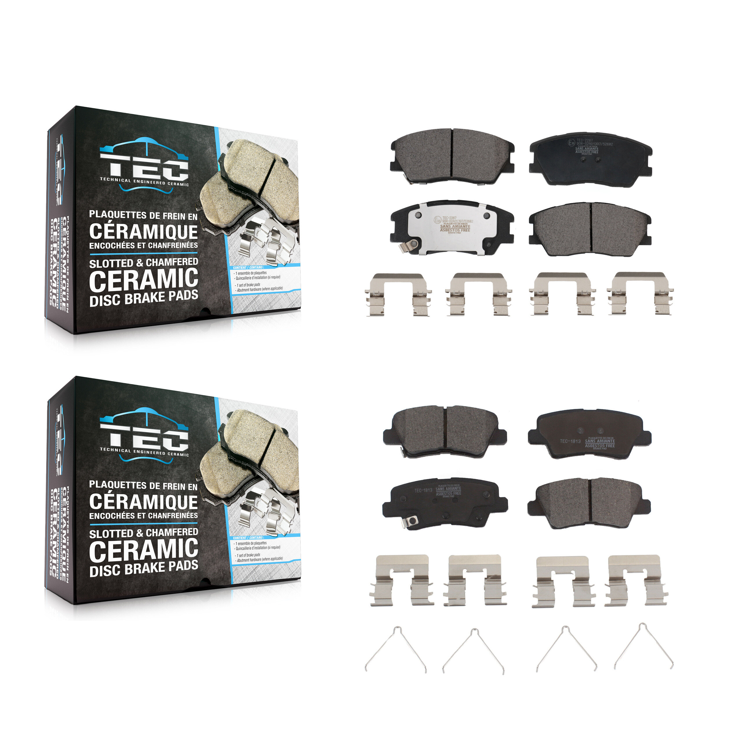 TEC - KTC-100784 - Front and Rear Disc Brake Pad Kits