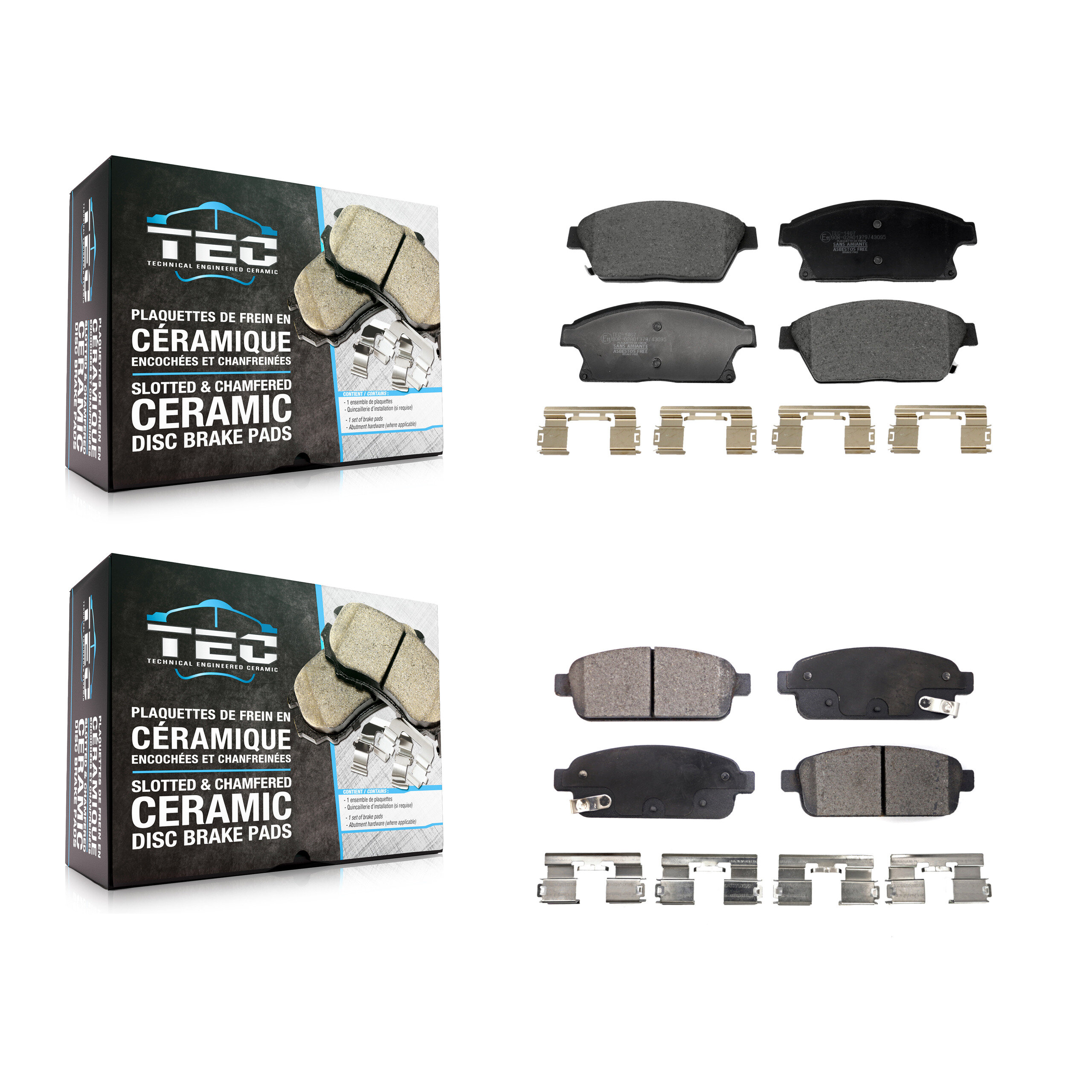 TEC - KTC-100788 - Front and Rear Disc Brake Pad Kits