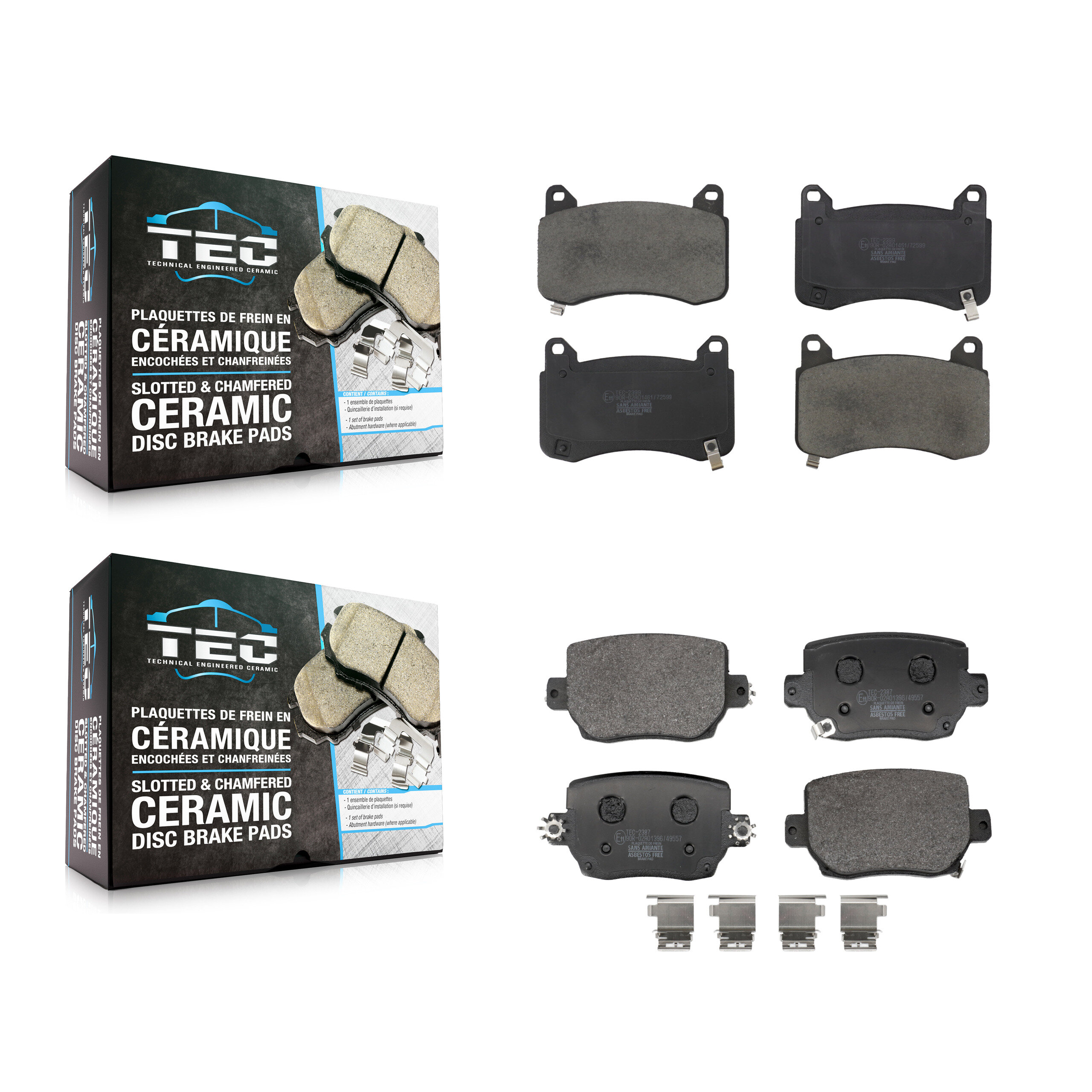 TEC - KTC-100791 - Front and Rear Disc Brake Pad Kits