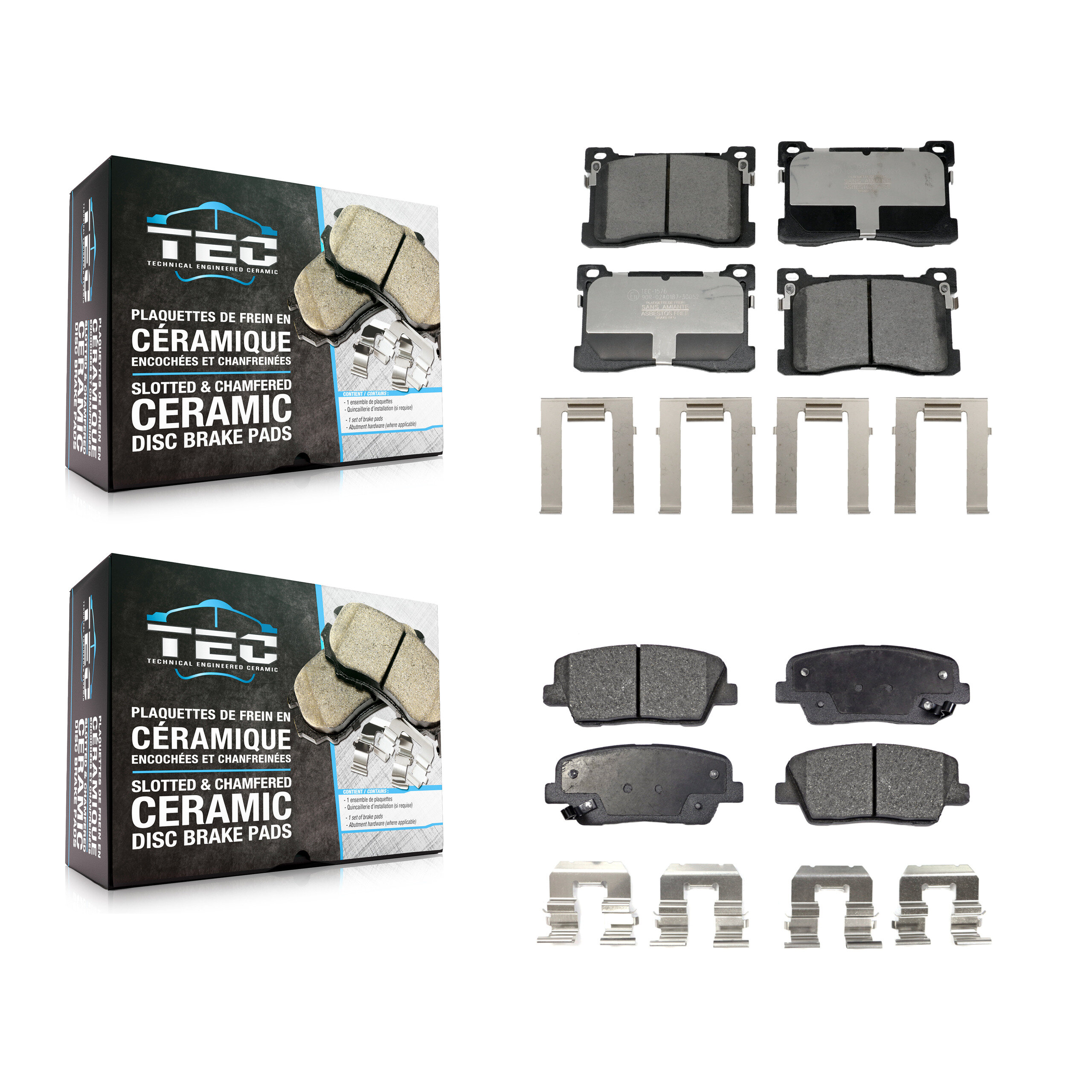 TEC - KTC-100798 - Front and Rear Disc Brake Pad Kits